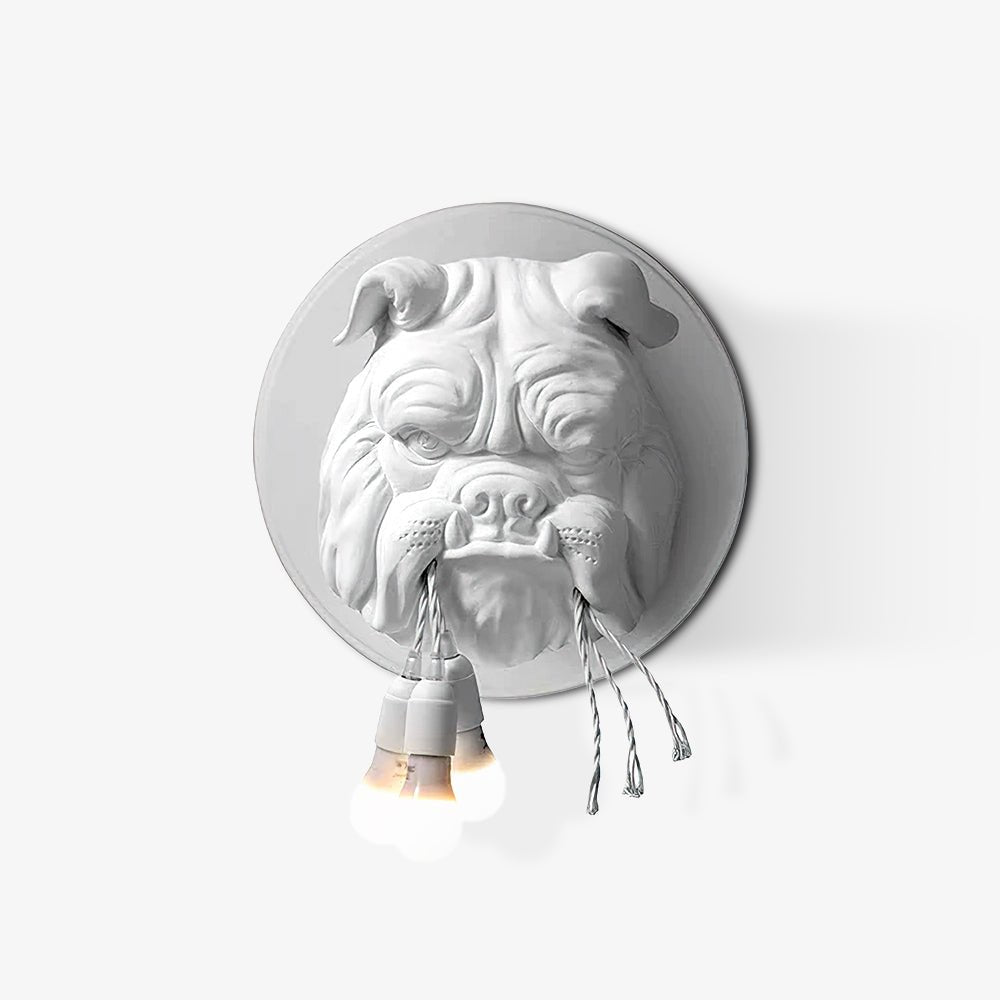 Lustra Applique Murale Sculpture Bulldog Fantaisiste