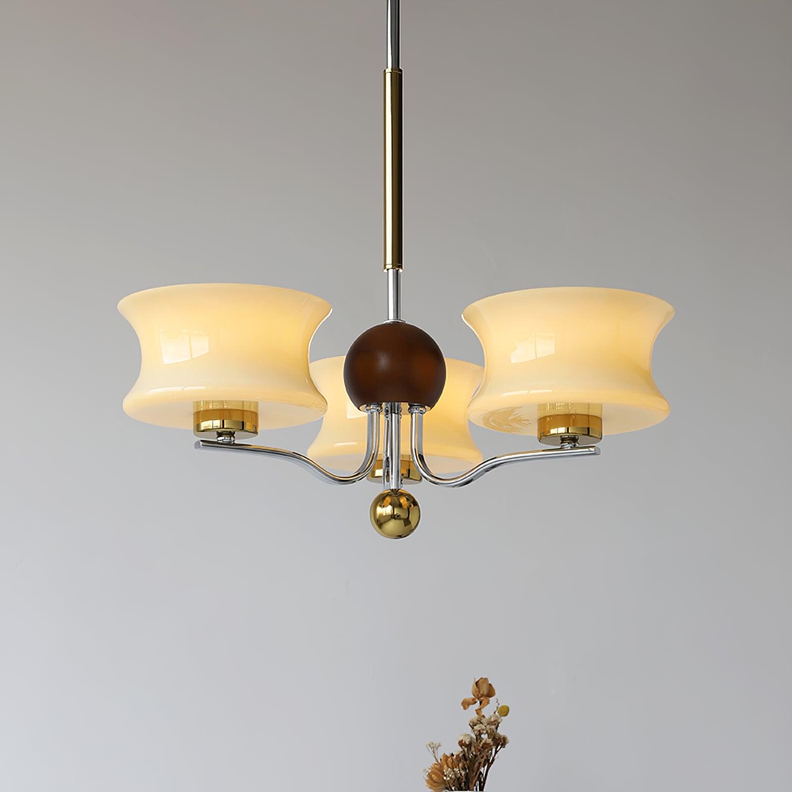 Celeste Lustre Élégant en Verre