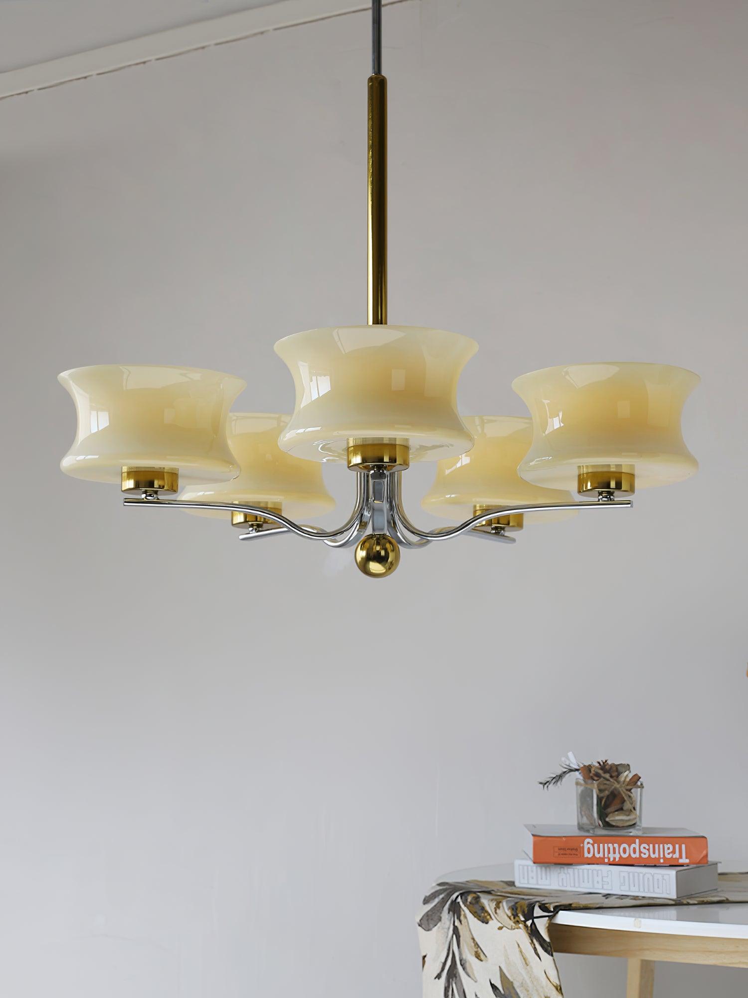 Celeste Lustre Élégant en Verre