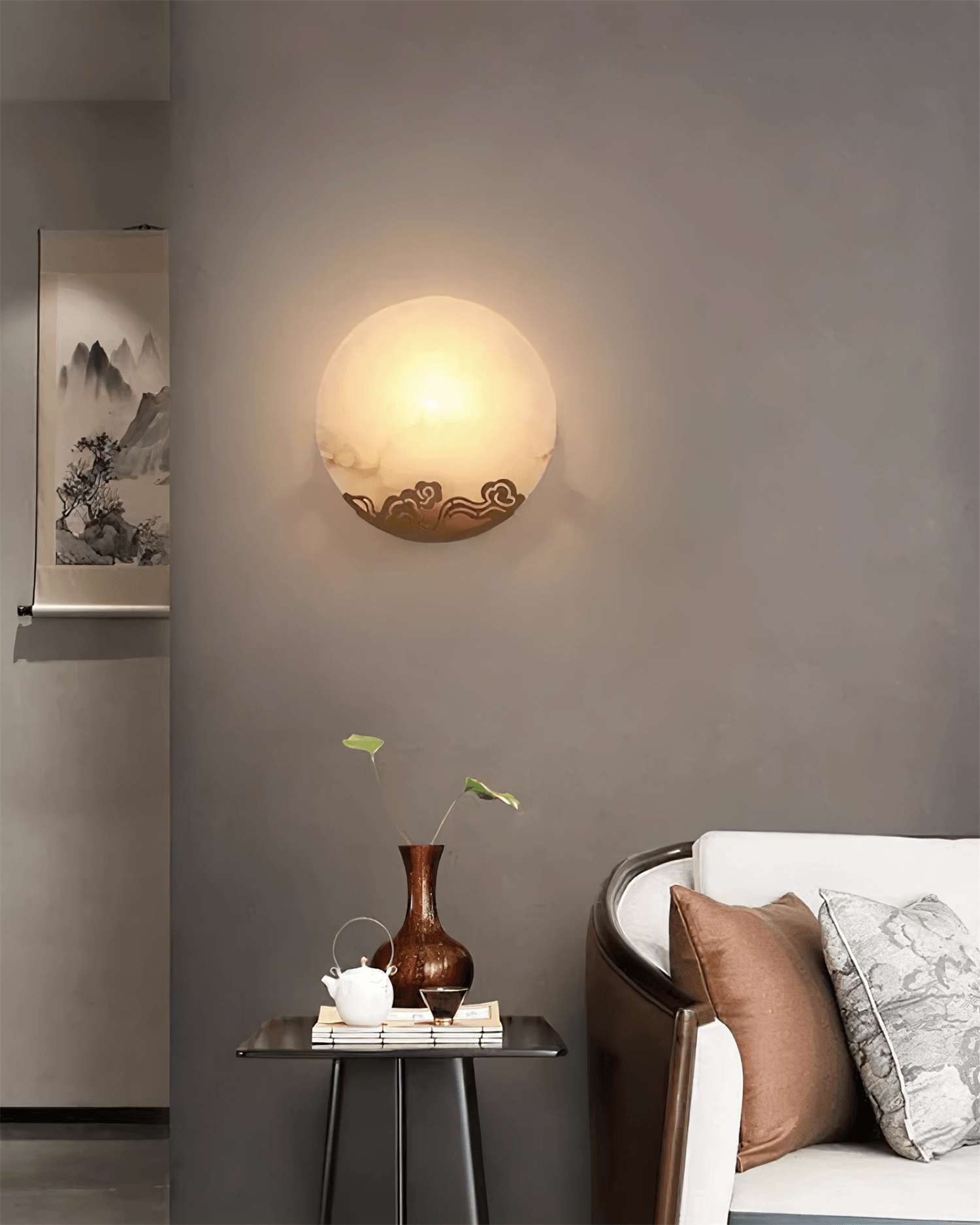 Eterna Lampe Murale Albâtre