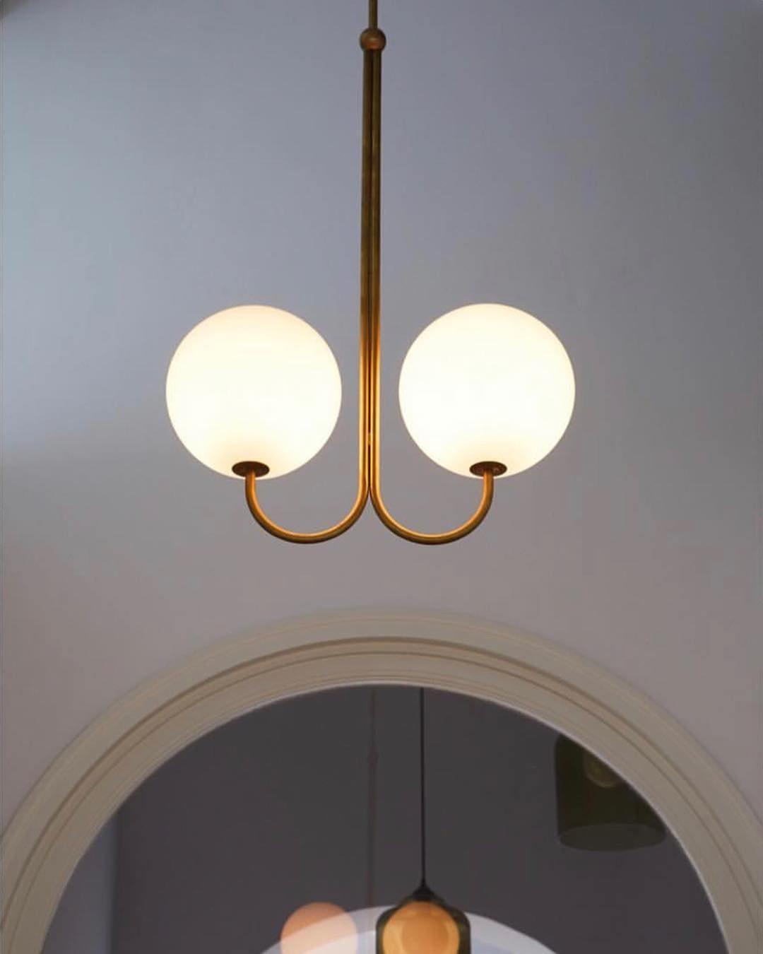 Mirelent Suspension Élégante en Métal et Verre