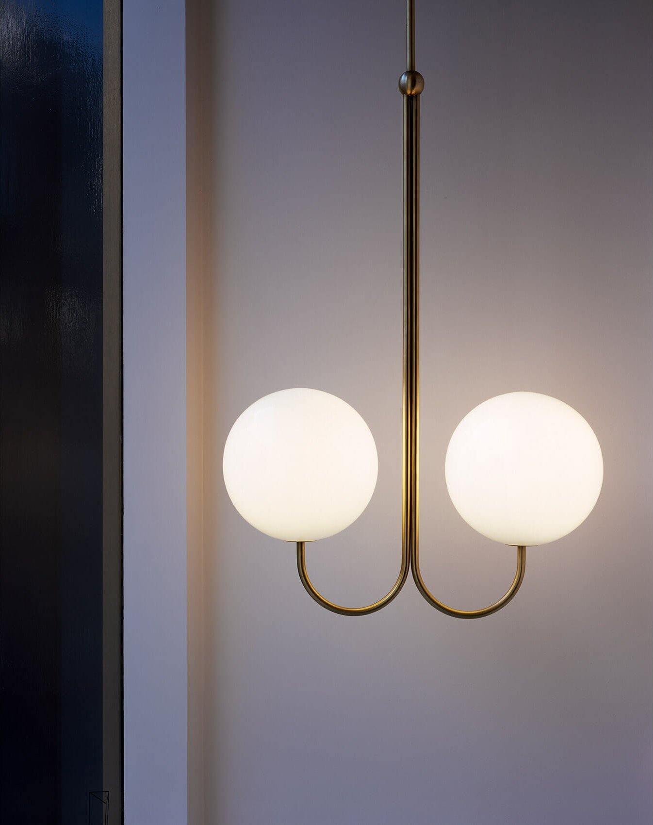 Mirelent Suspension Élégante en Métal et Verre