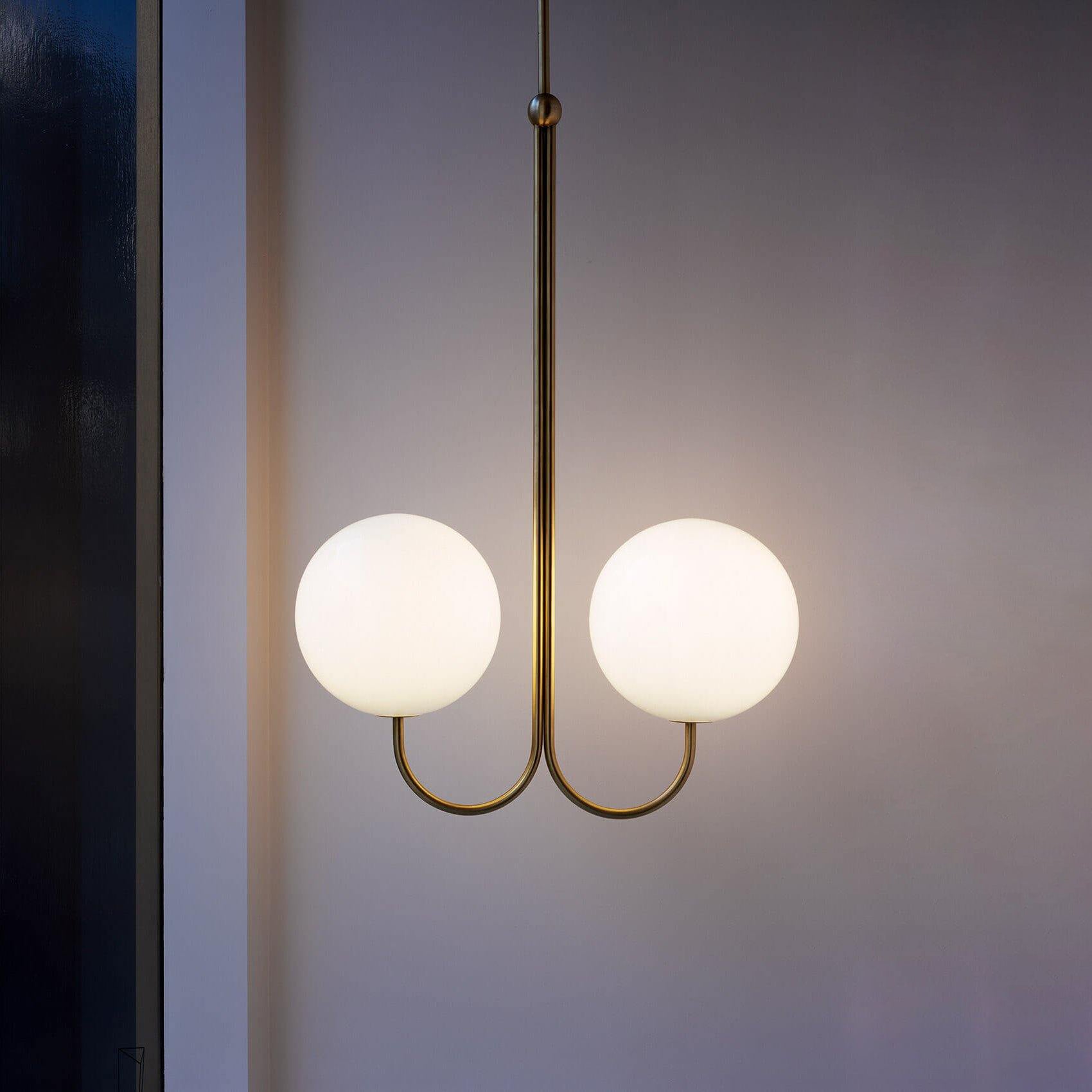 Mirelent Suspension Élégante en Métal et Verre