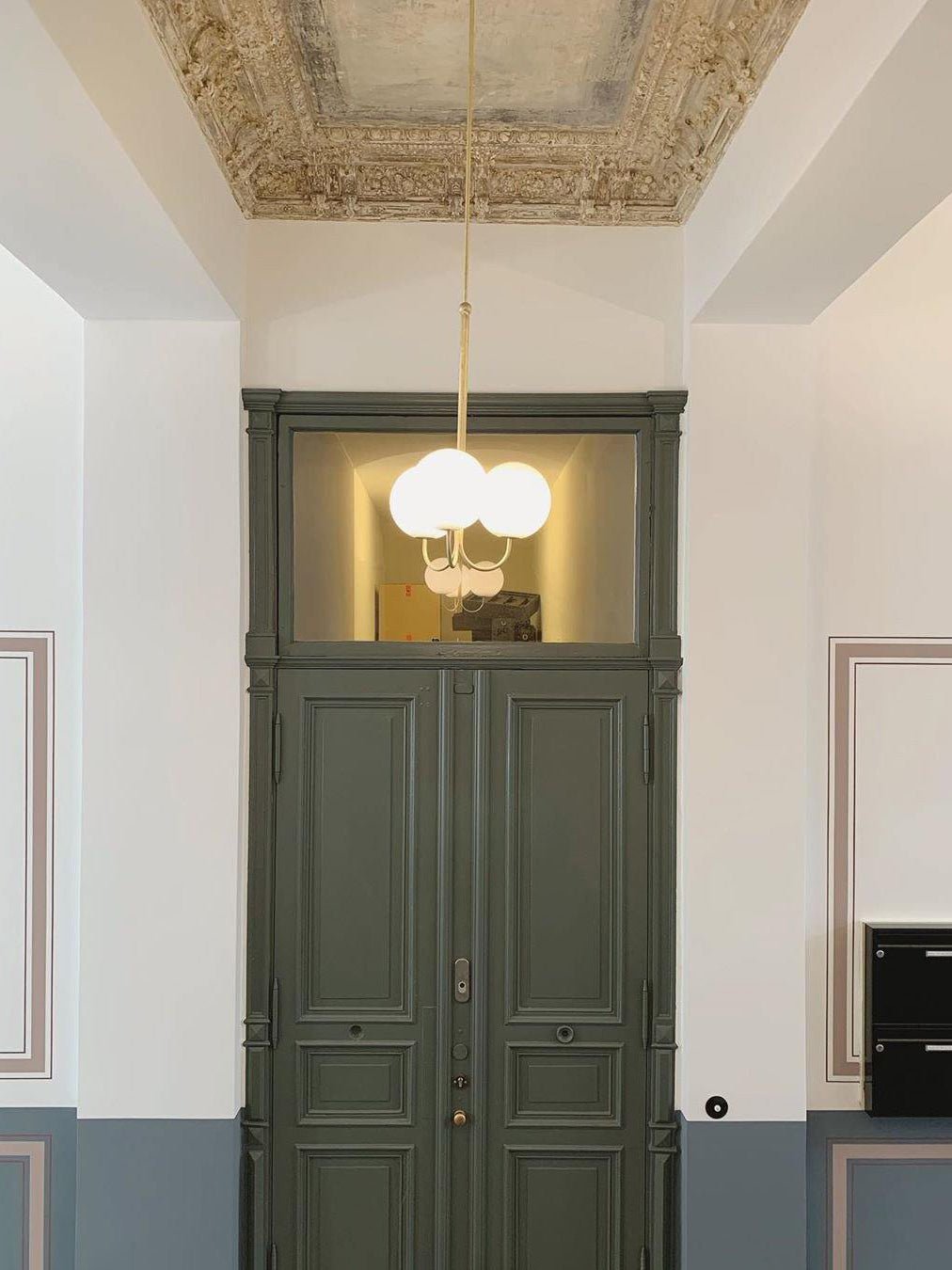 Mirelent Suspension Élégante en Métal et Verre