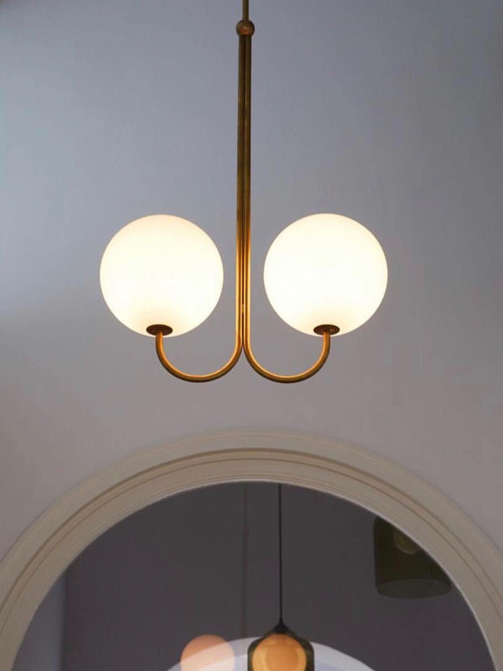 Mirelent Suspension Élégante en Métal et Verre