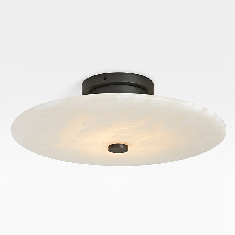 Jarnbruvyn Lampe de Plafond en Métal Laiton et Albâtre Moderne