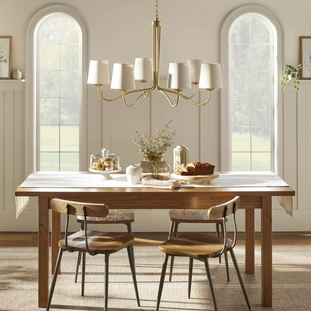 Kvennuvyn Lustre en Métal et Tissu Moderne Minimaliste
