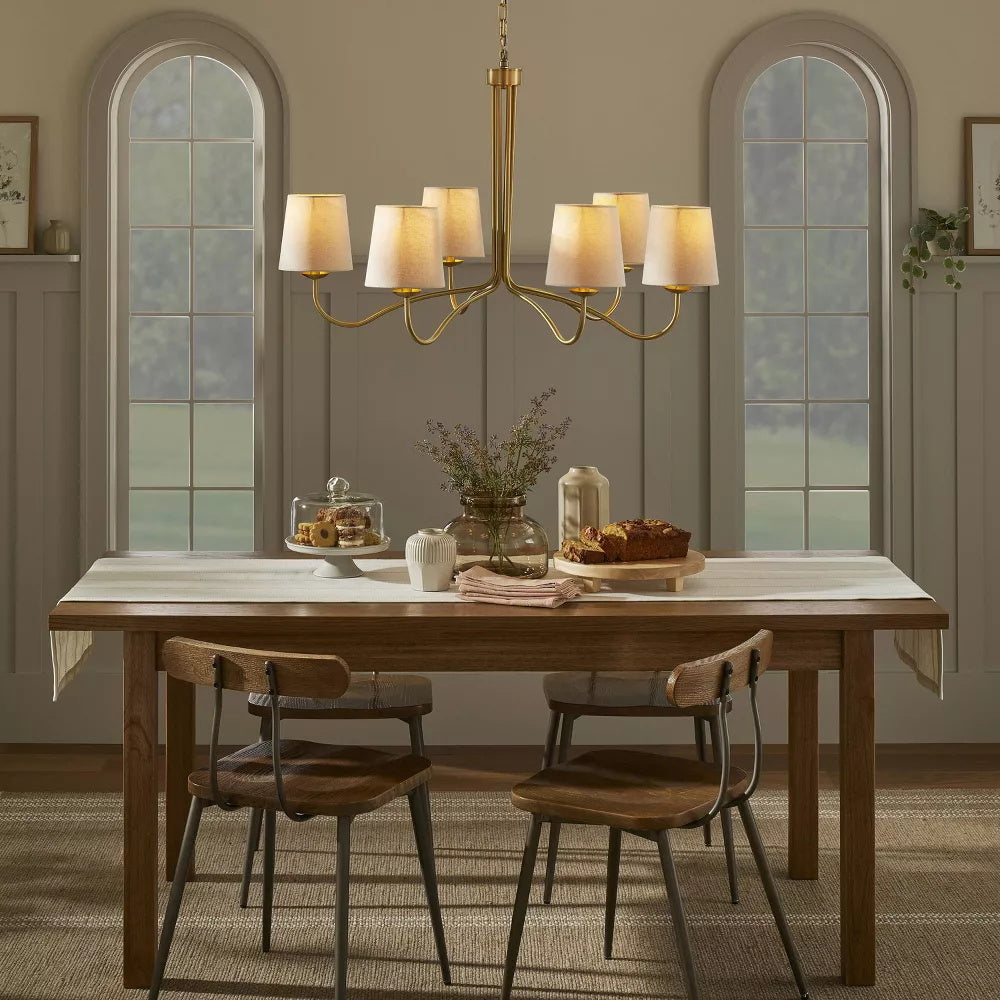 Kvennuvyn Lustre en Métal et Tissu Moderne Minimaliste