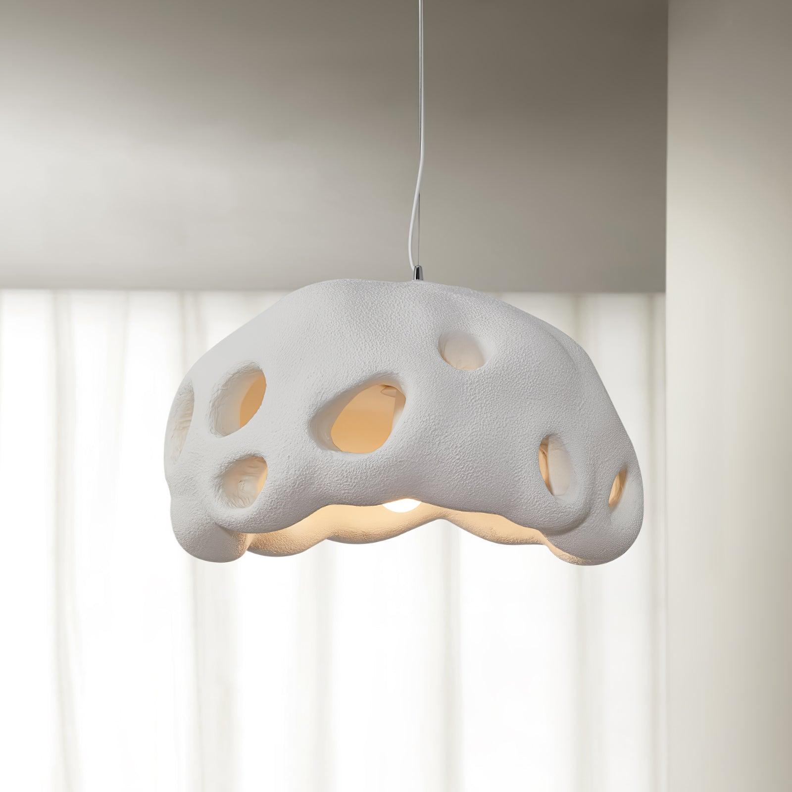 Lustra Suspension Résine Blanche pour Salon