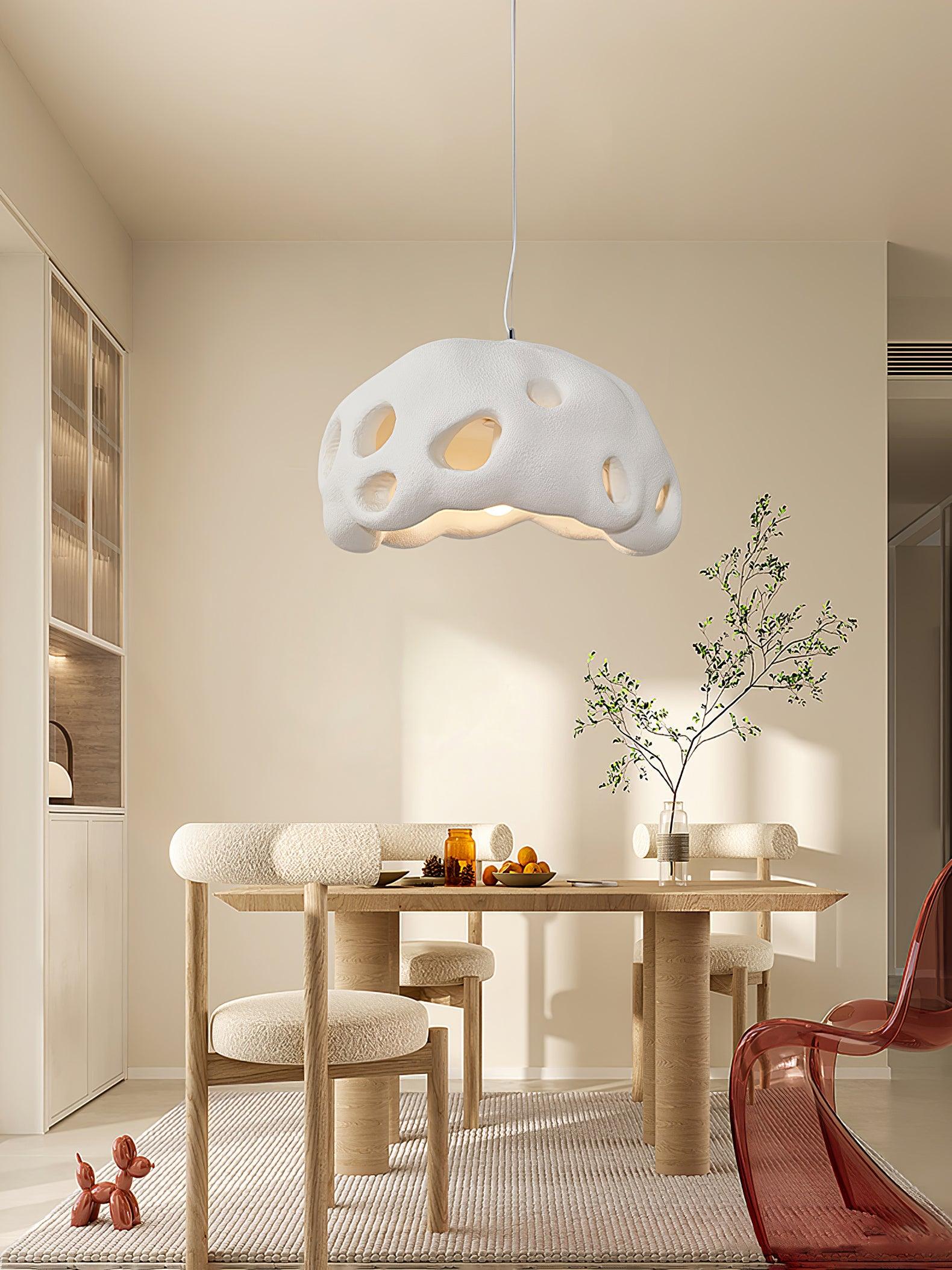 Lustra Suspension Résine Blanche pour Salon