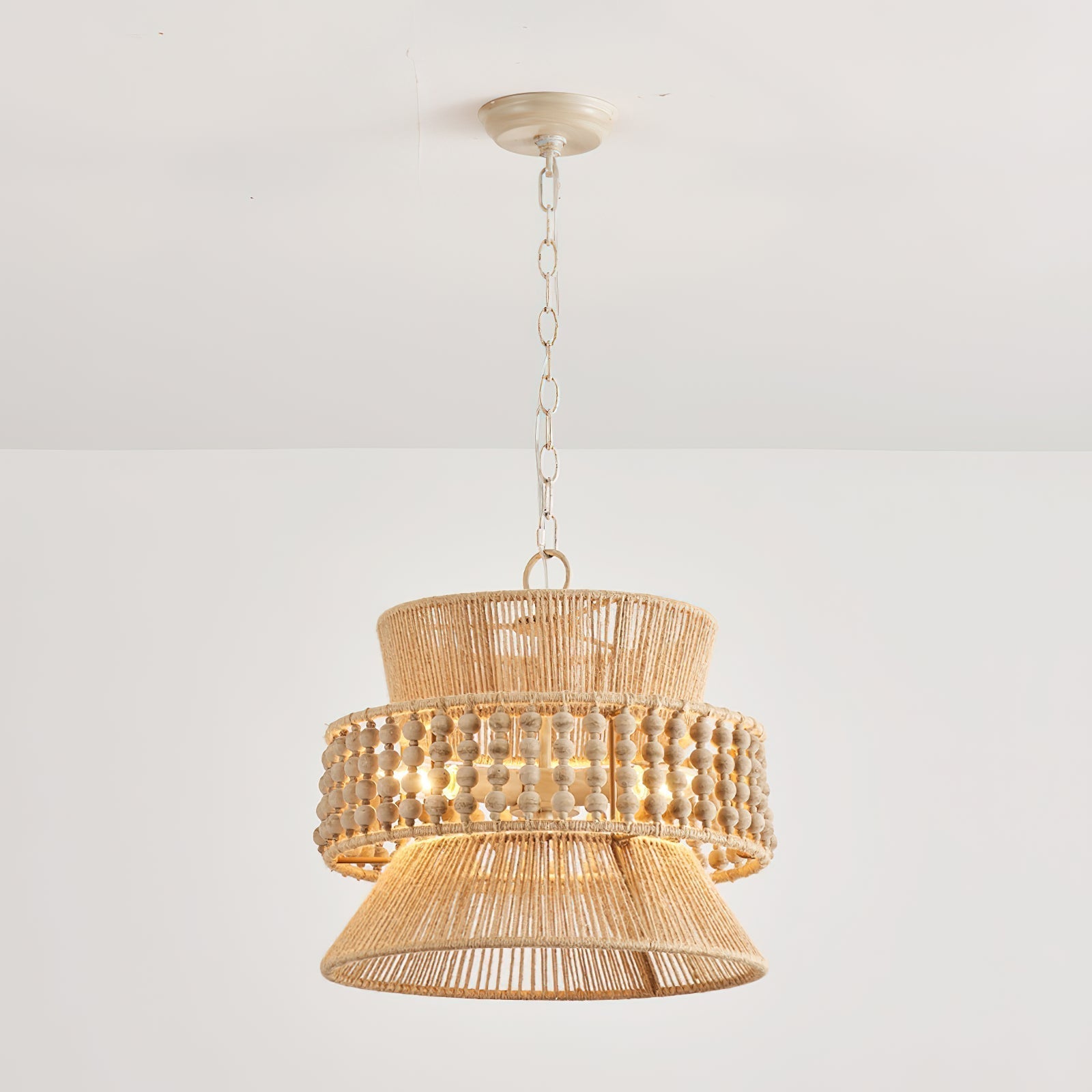 Kvennuvyi Lampe à Suspension En Métal Brun Naturel Antigua