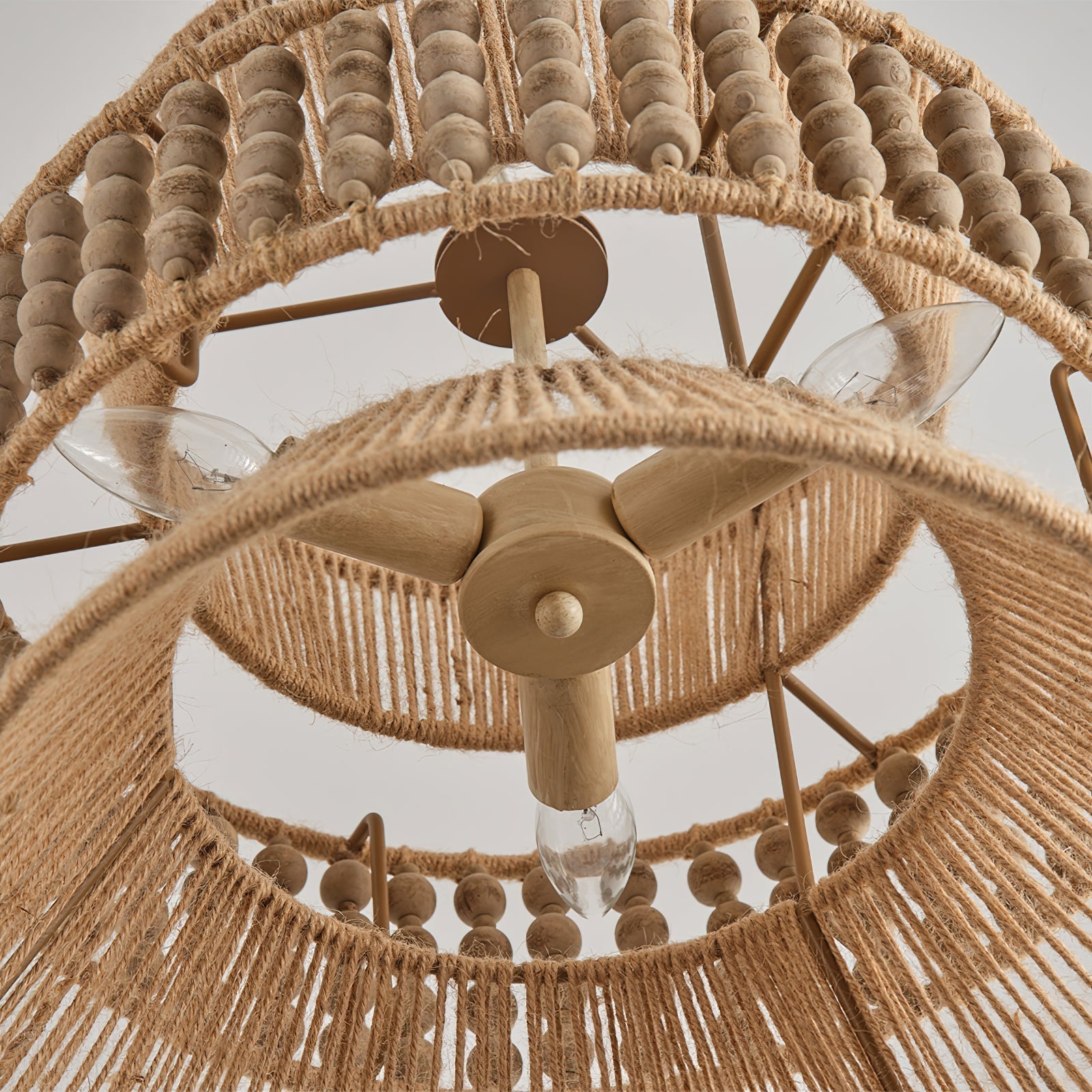 Kvennuvyi Lampe à Suspension En Métal Brun Naturel Antigua