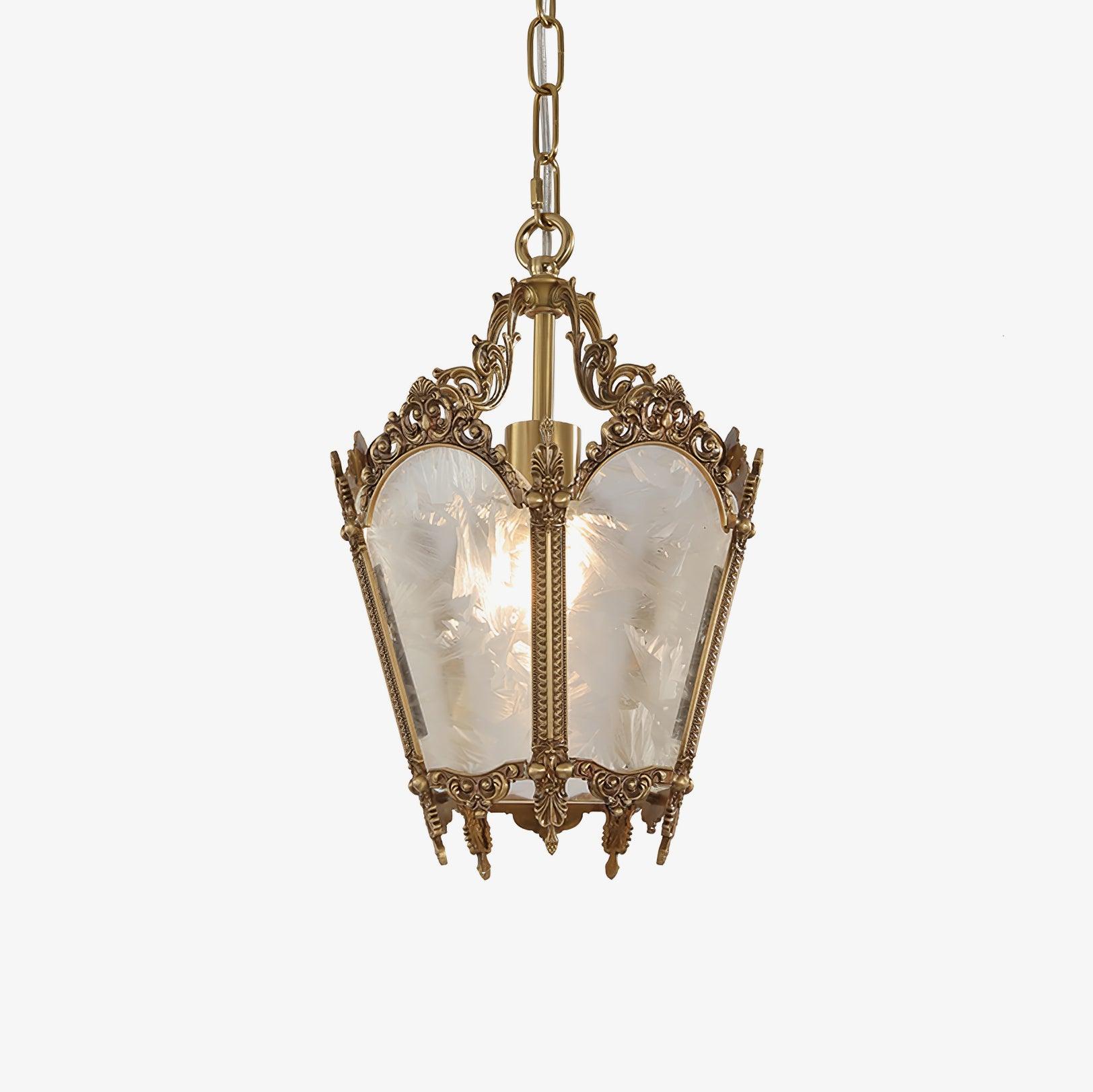 Lustra Suspension Laiton Empire Antique Élégante