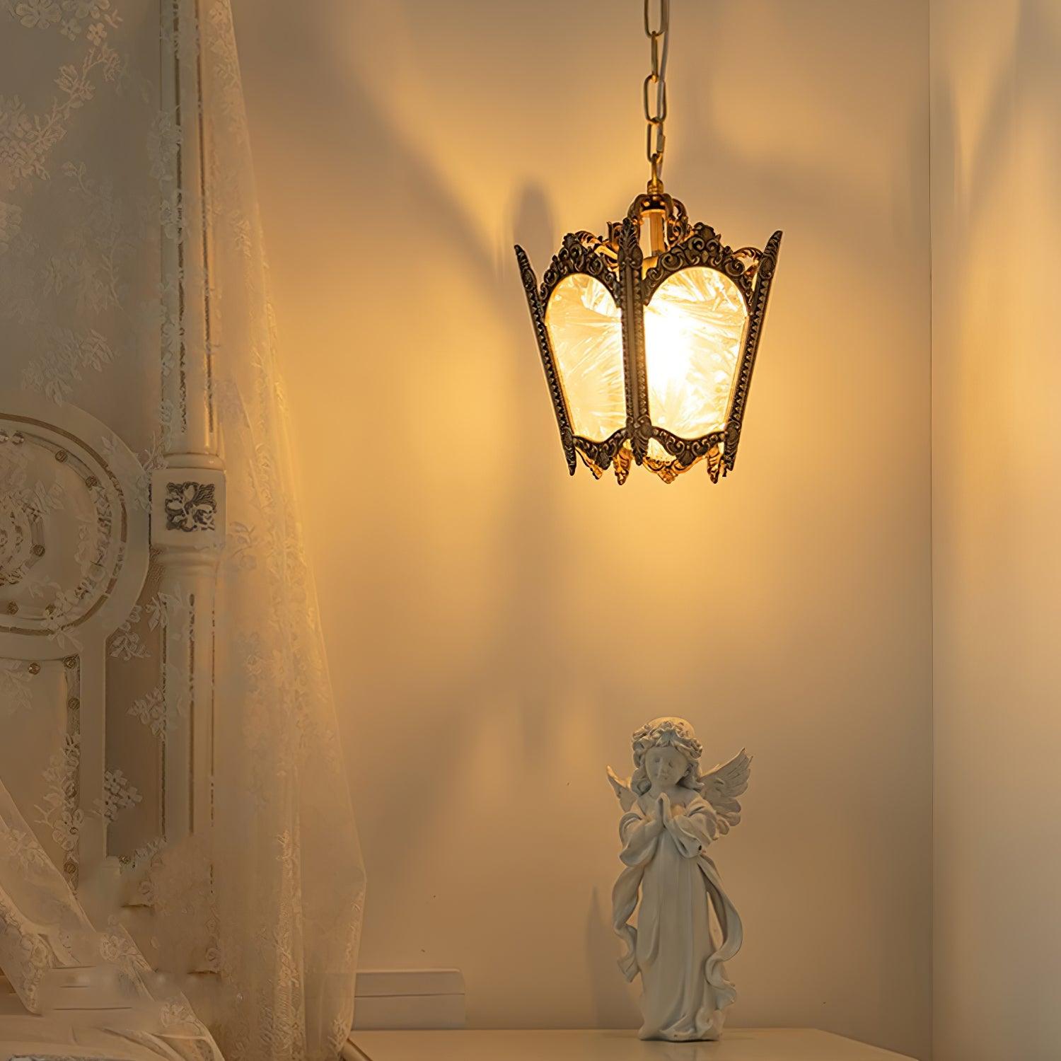 Lustra Suspension Laiton Empire Antique Élégante