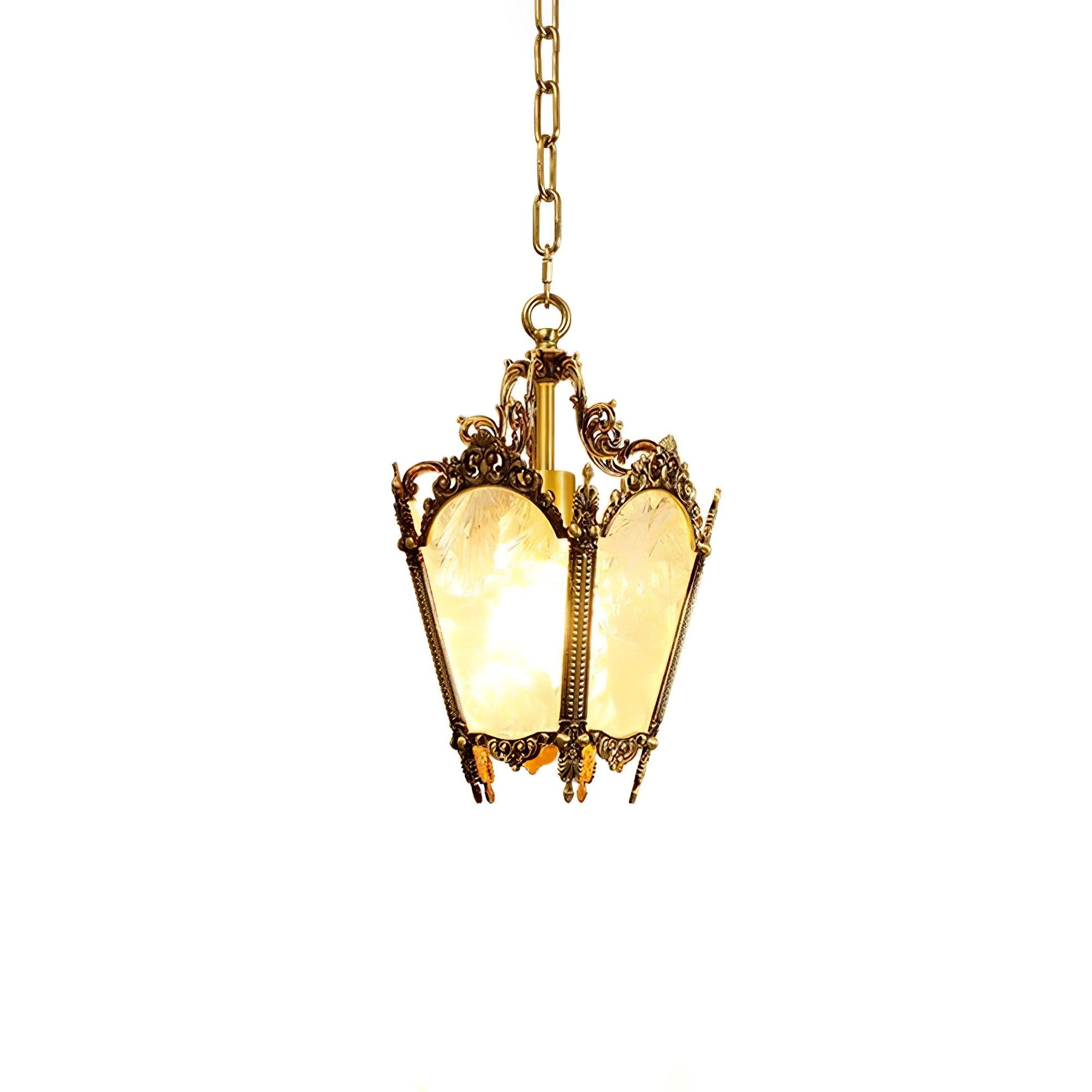 Lustra Suspension Laiton Empire Antique Élégante