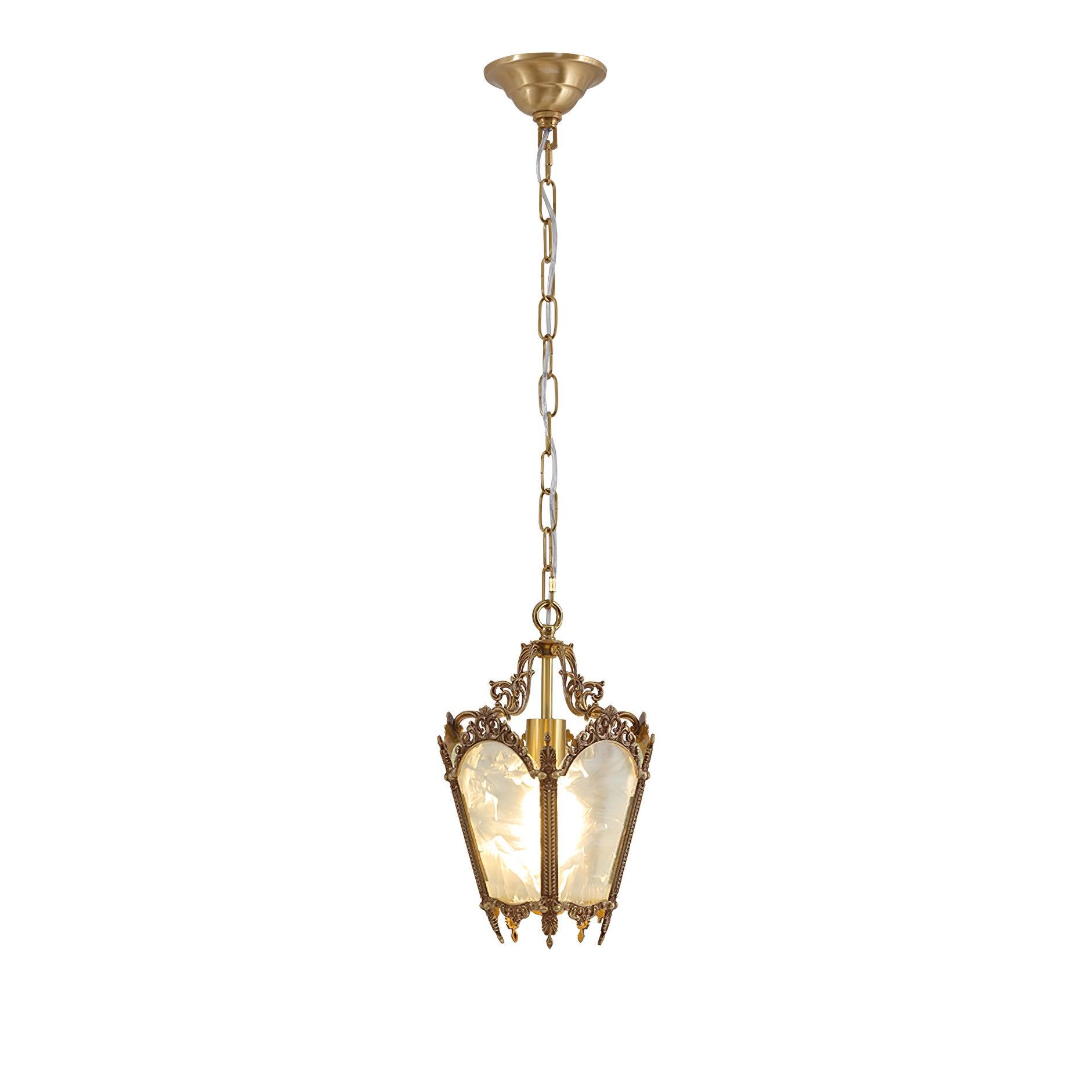Lustra Suspension Laiton Empire Antique Élégante