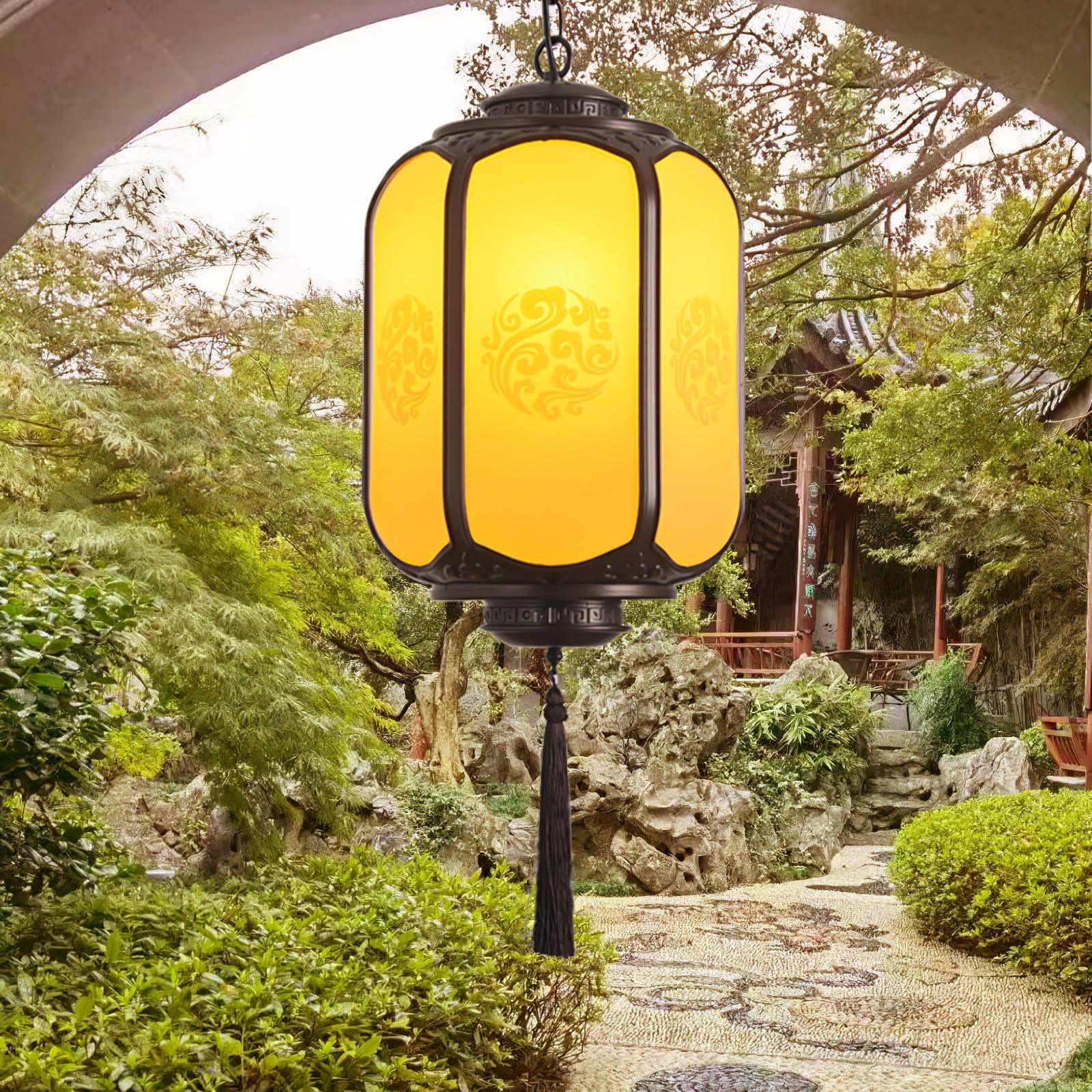 Solara Lampe suspendue antique lanterne d'extérieur rustique