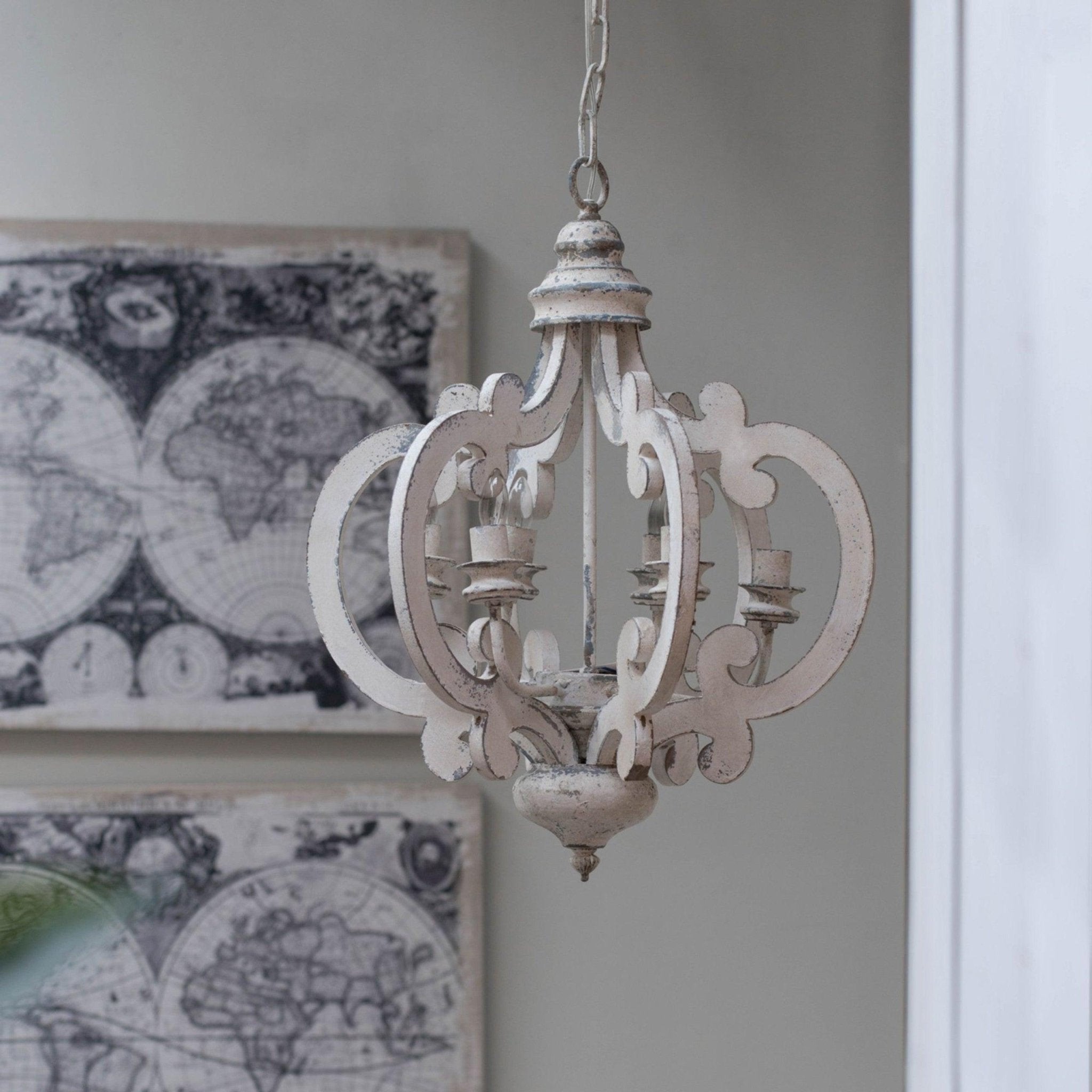 Lustra Lustre en Bois Vintage