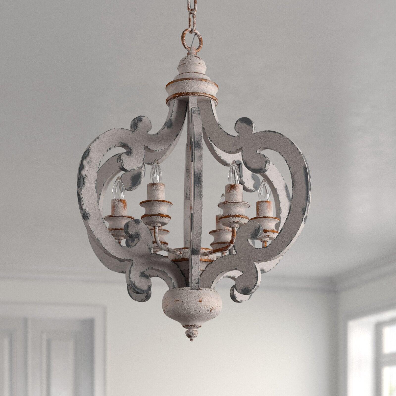 Lustra Lustre en Bois Vintage