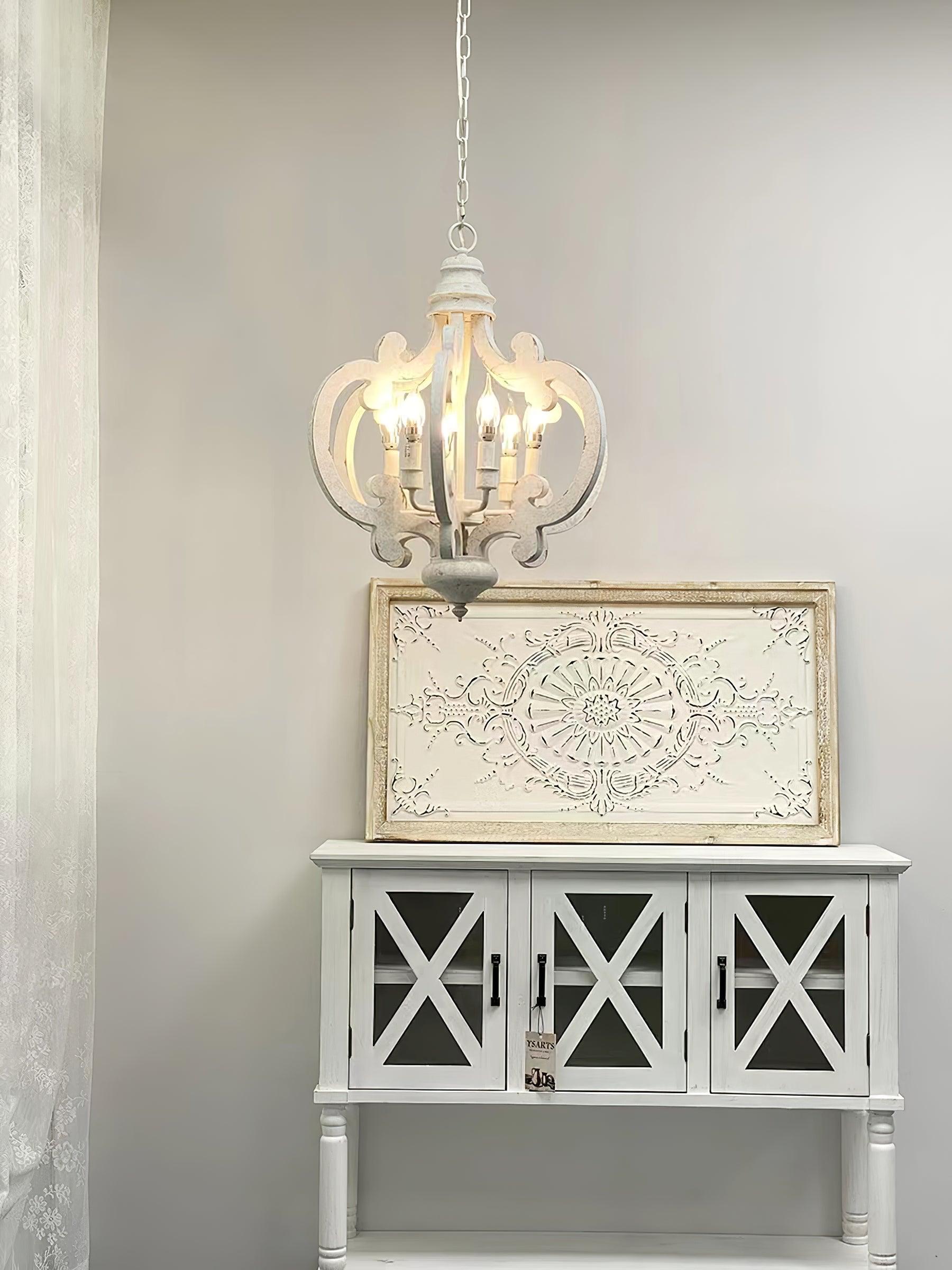 Lustra Lustre en Bois Vintage