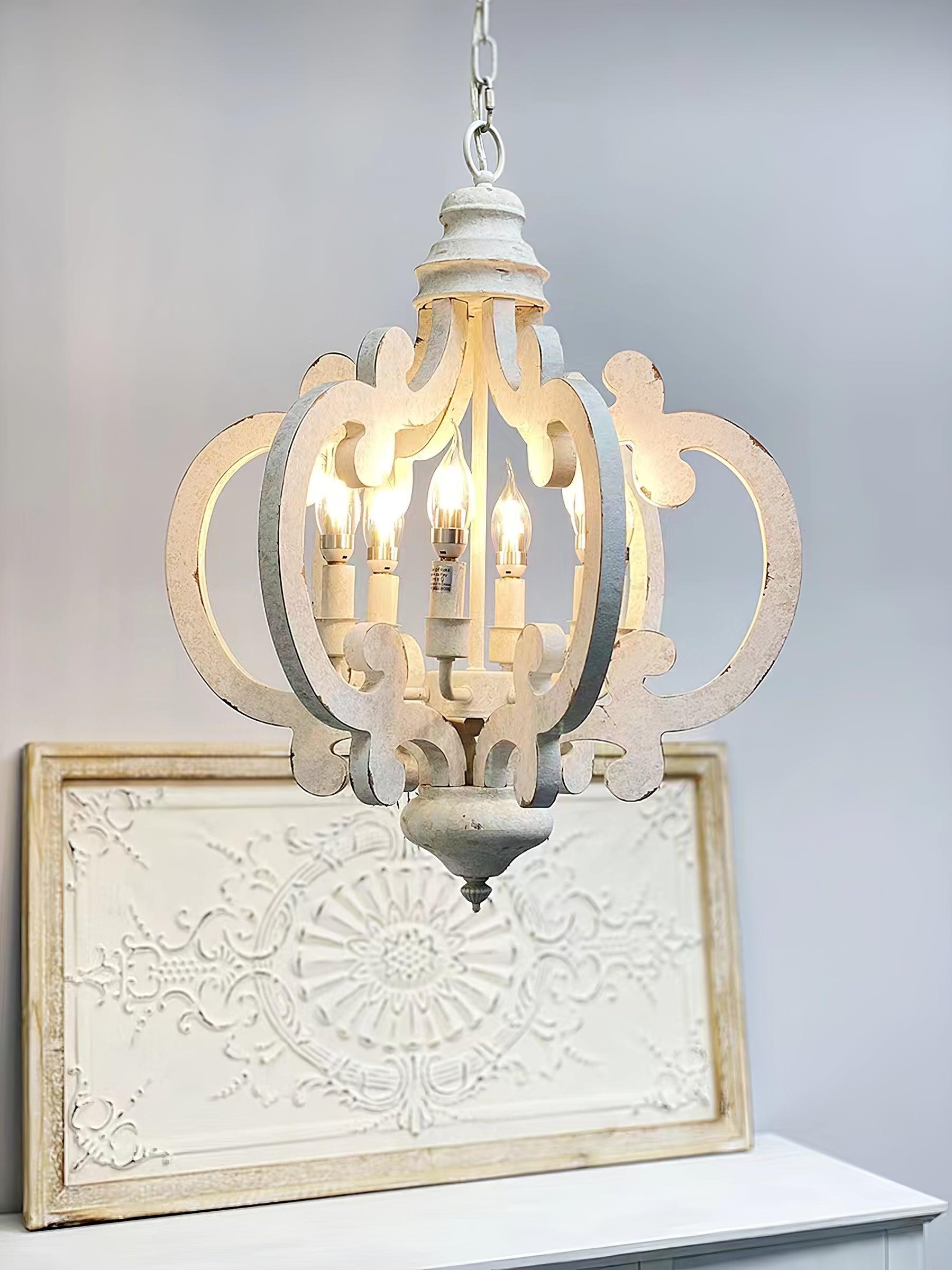 Lustra Lustre en Bois Vintage