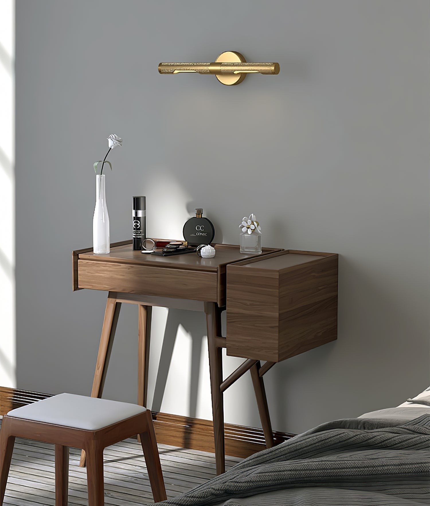 Solvain Applique murale LED moderne en laiton