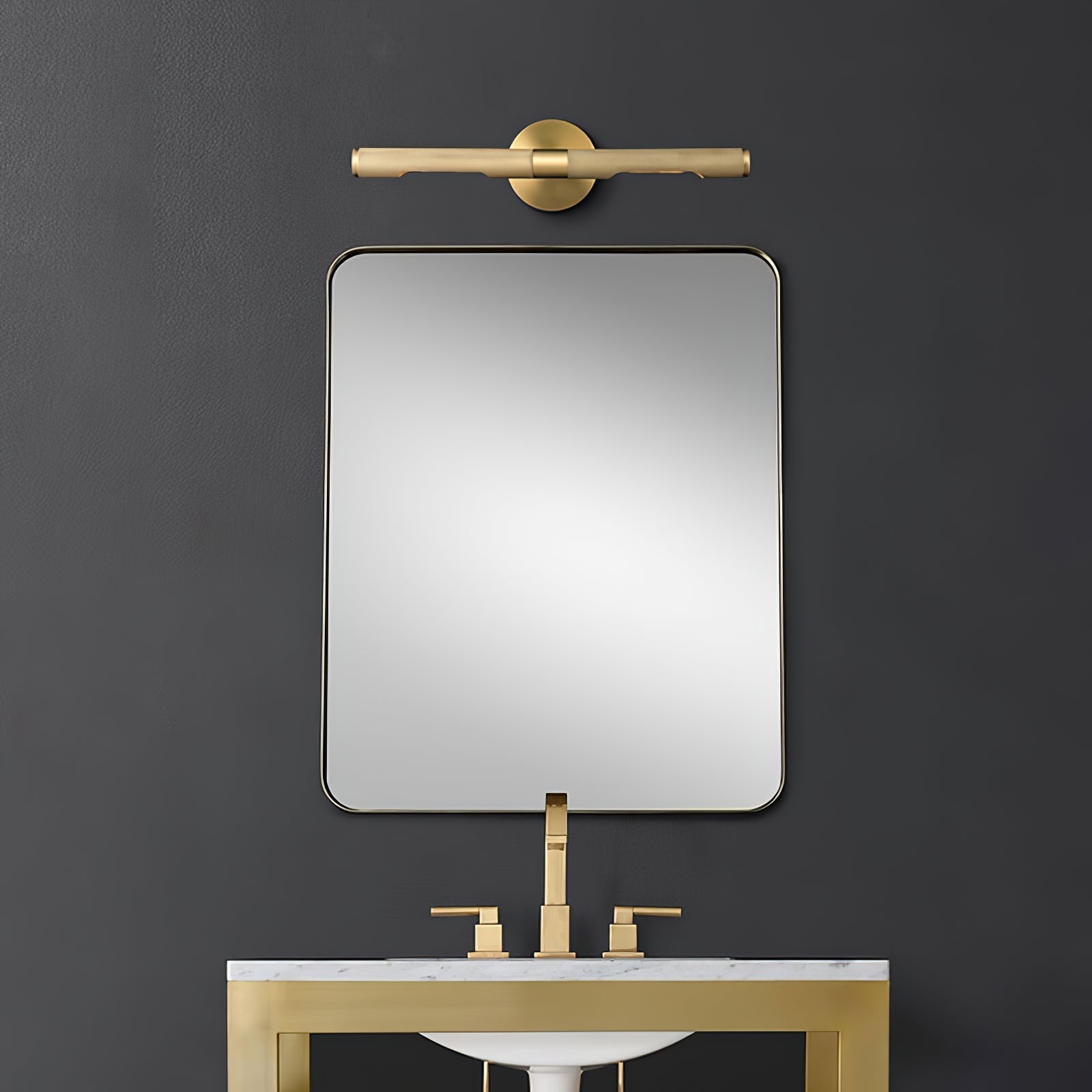 Solvain Applique murale LED moderne en laiton