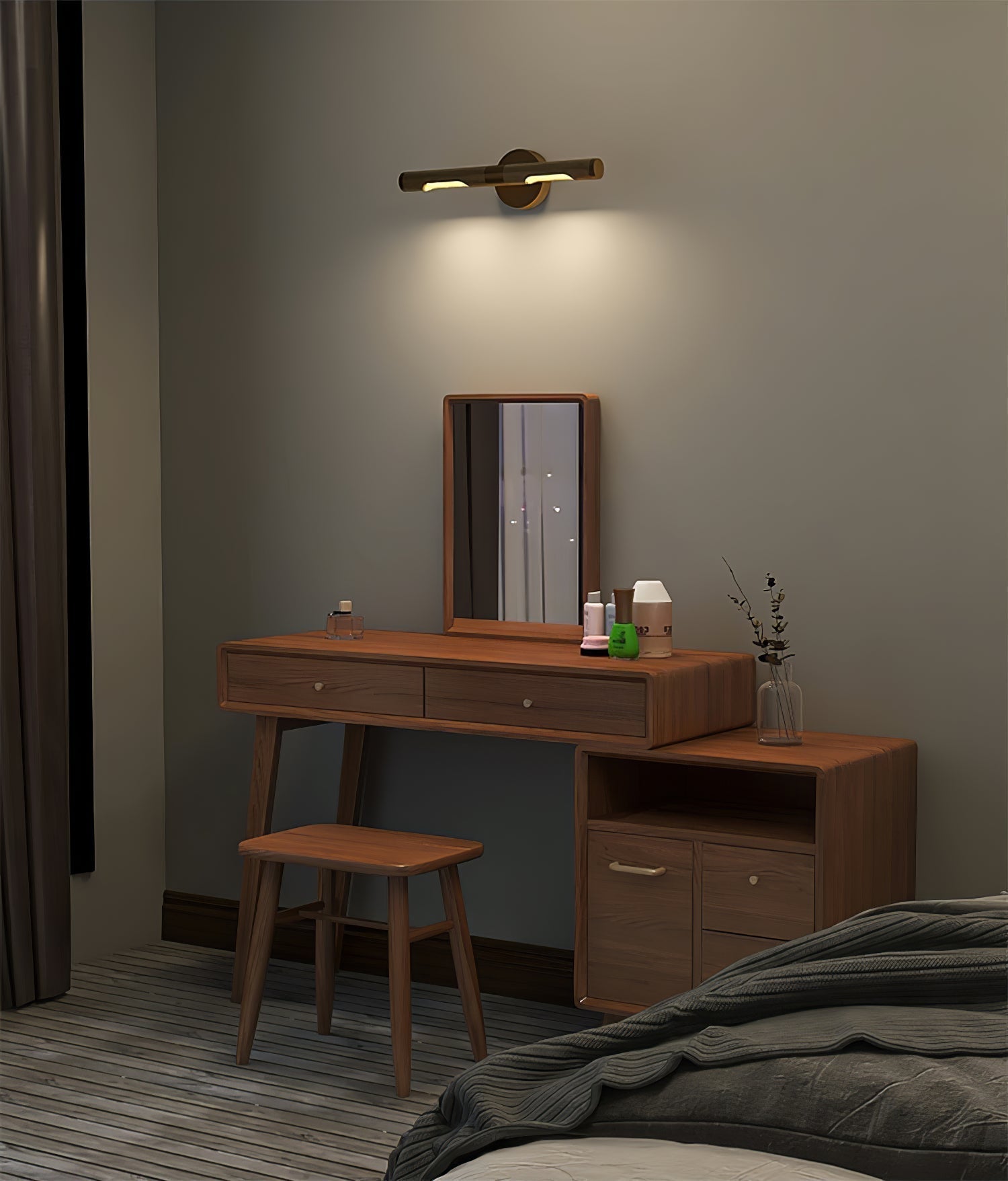 Solvain Applique murale LED moderne en laiton