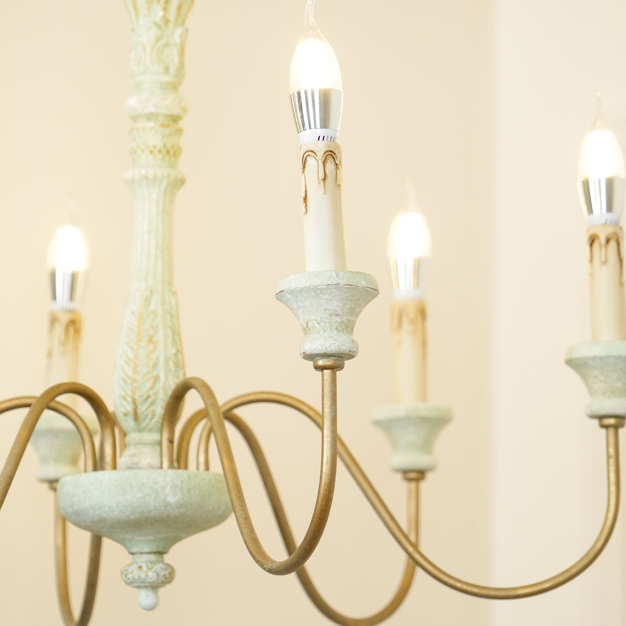 Ljomuvyi Lustre Traditionnel En Métal Et Bois De Style Ferme