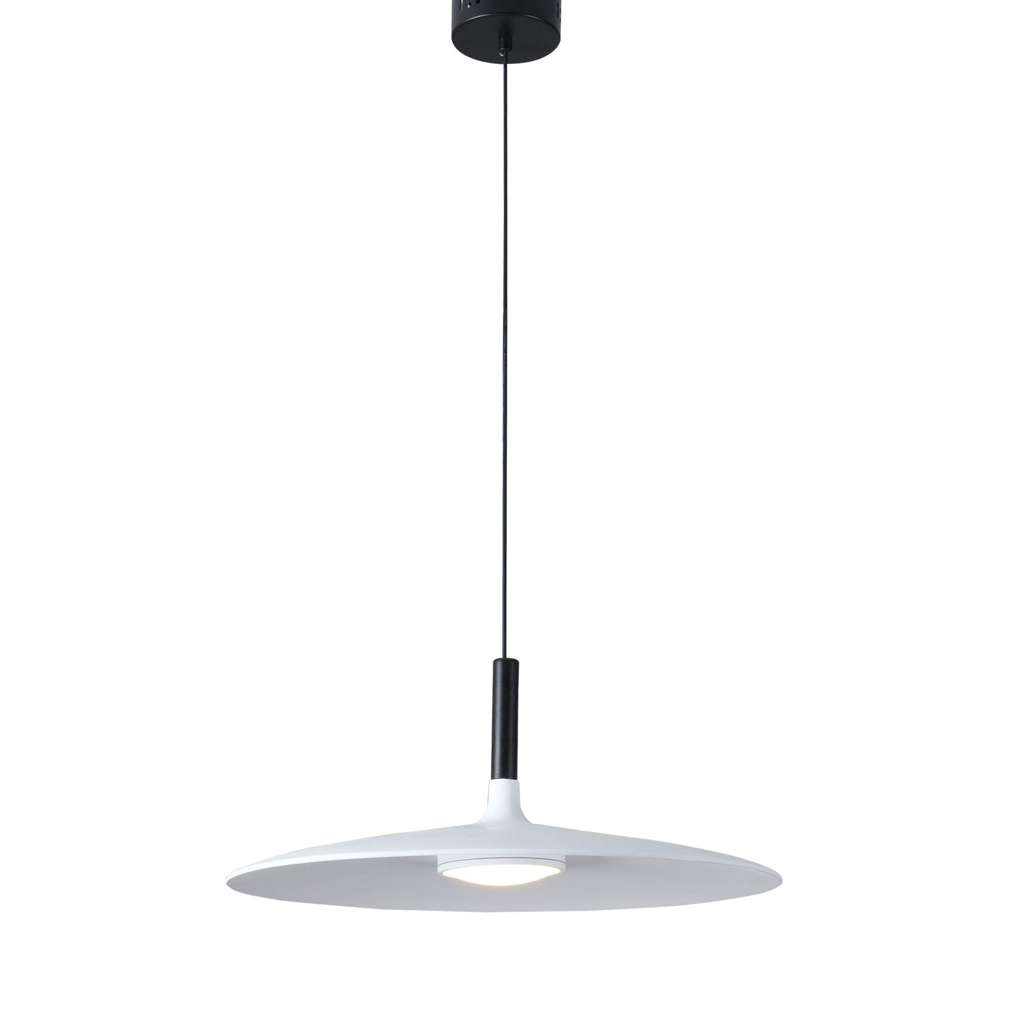 Lustra Suspension Lampe Disque Plat en Aluminium
