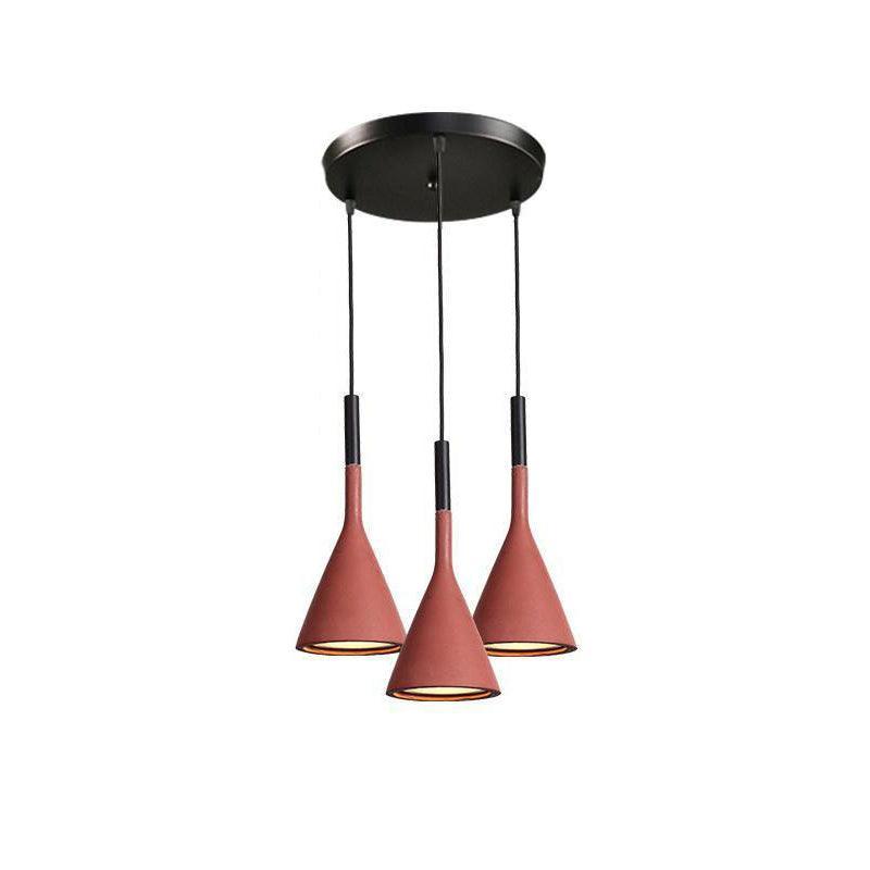 Solara Lampe suspendue conique en béton industrielle