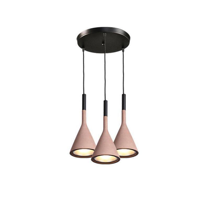 Solara Lampe suspendue conique en béton industrielle