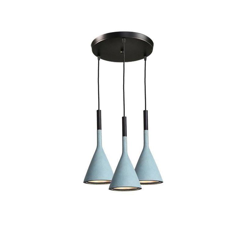 Solara Lampe suspendue conique en béton industrielle