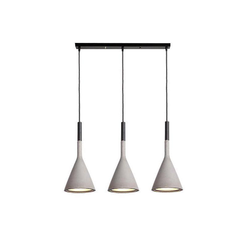 Solara Lampe suspendue conique en béton industrielle