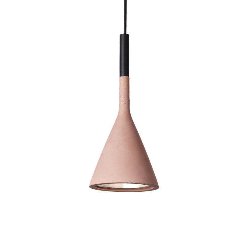 Solara Lampe suspendue conique en béton industrielle
