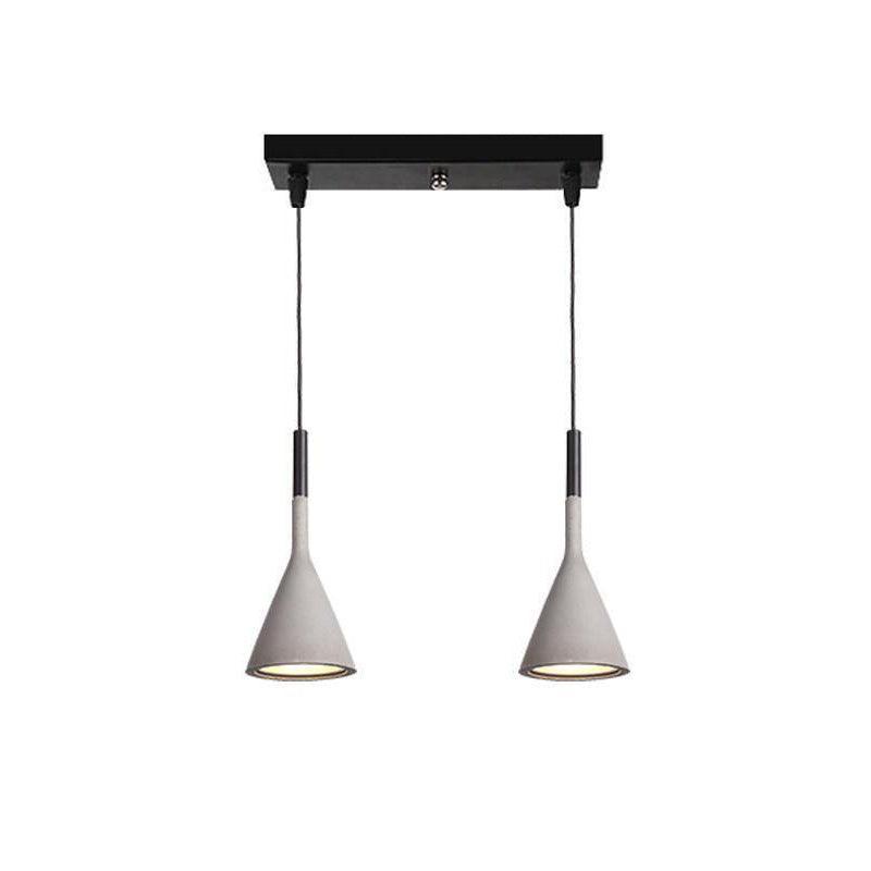 Solara Lampe suspendue conique en béton industrielle