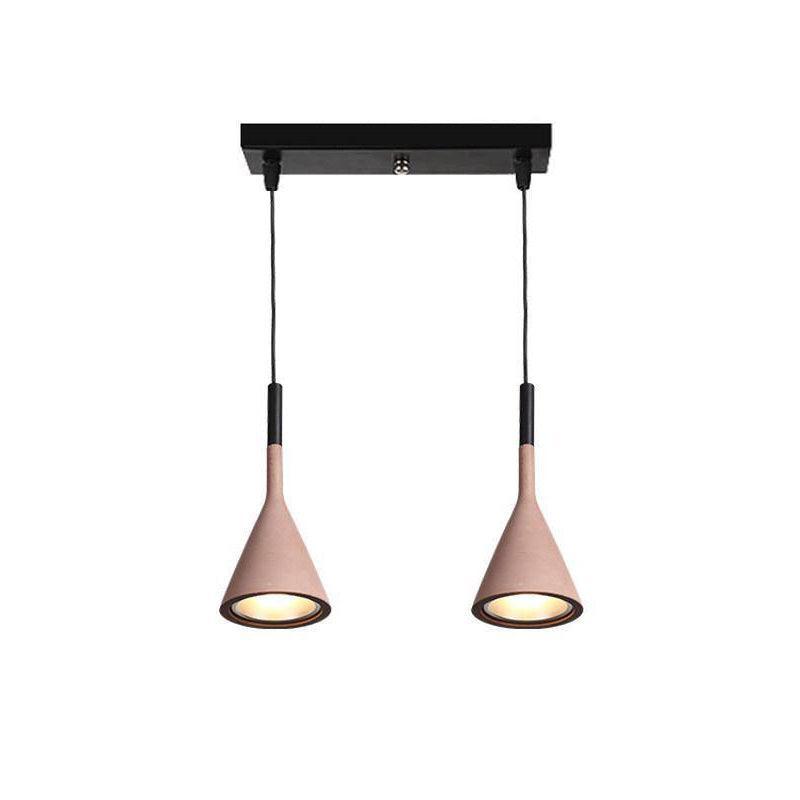Solara Lampe suspendue conique en béton industrielle
