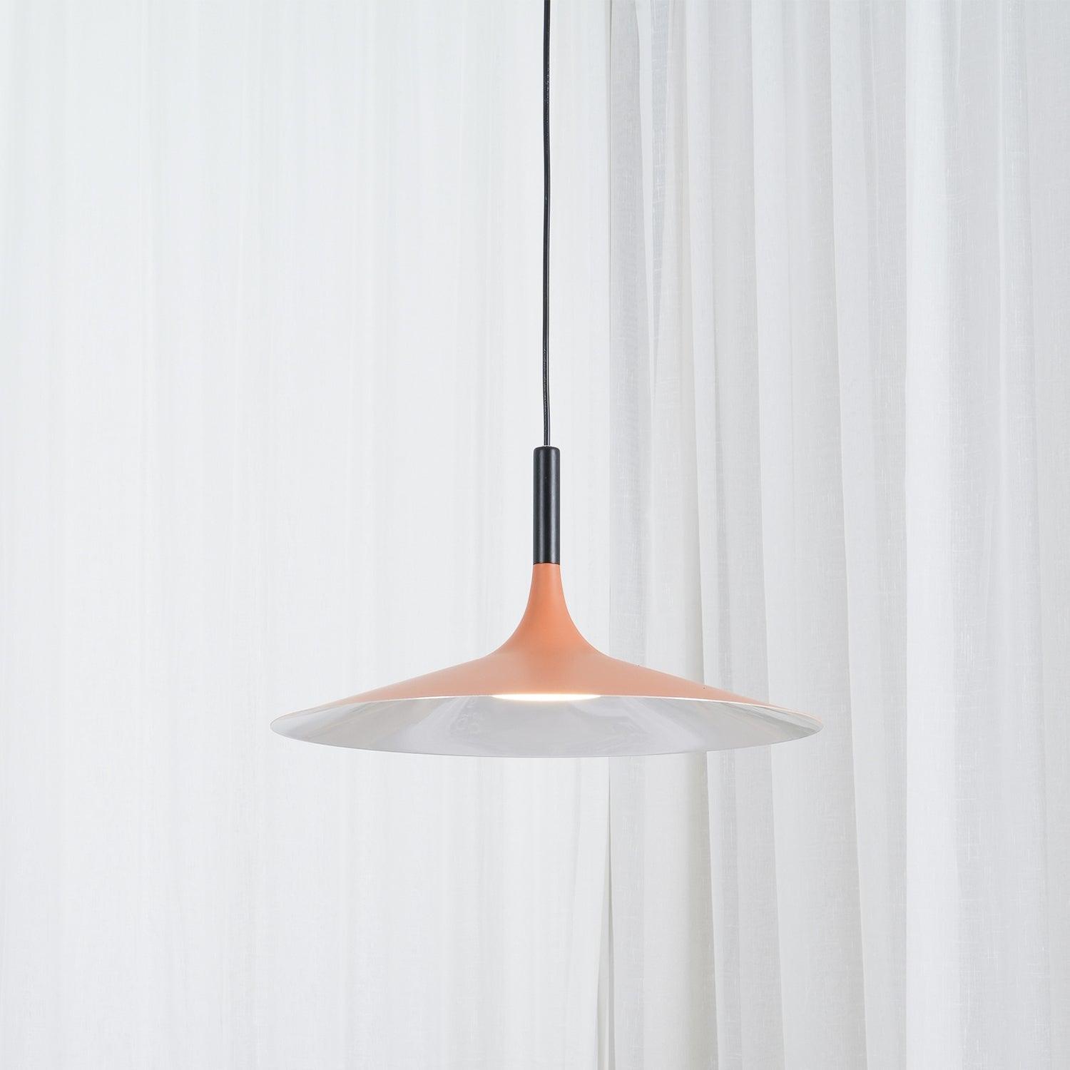 Lustra Suspension Lampe Disque Plat en Aluminium
