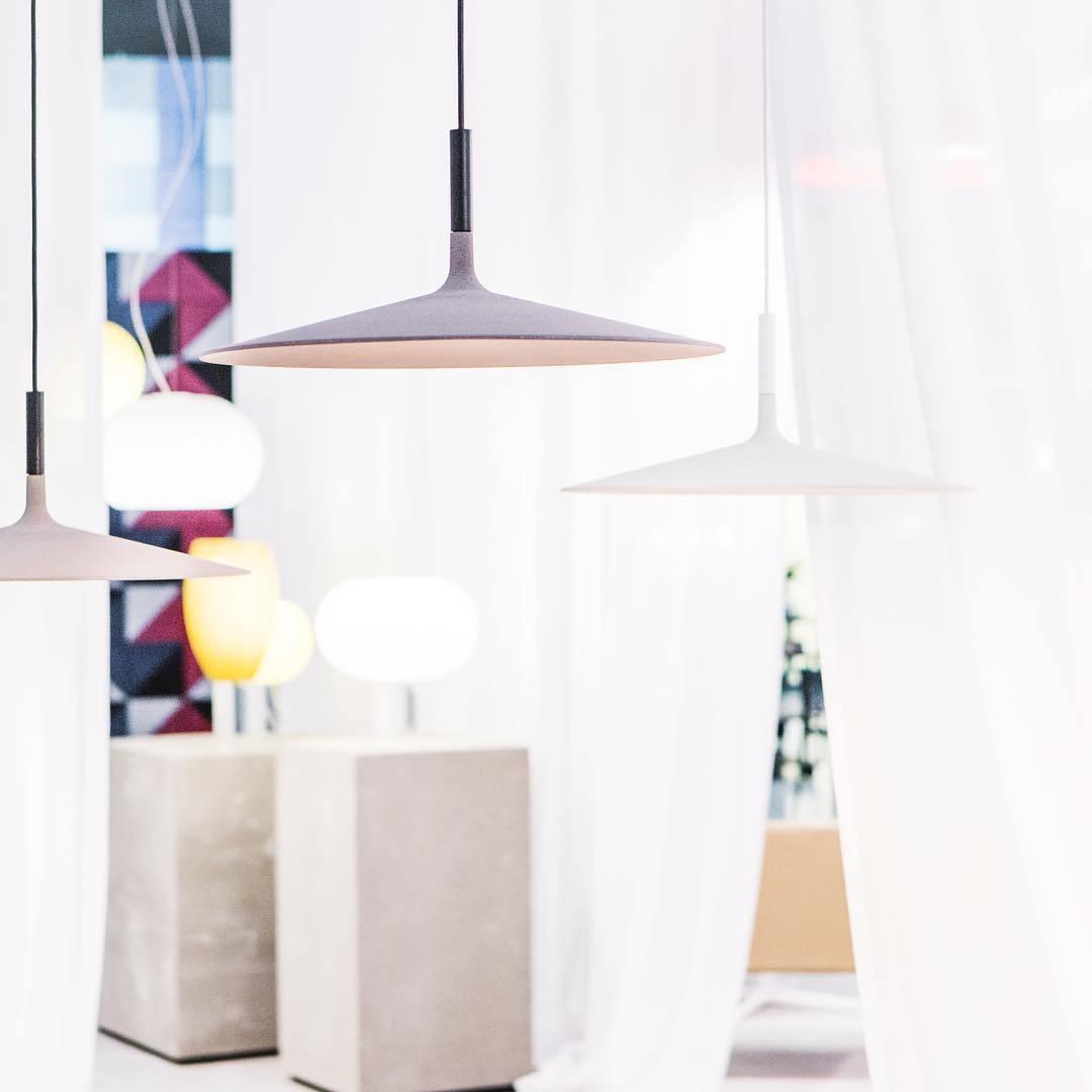 Lustra Suspension Lampe Disque Plat en Aluminium