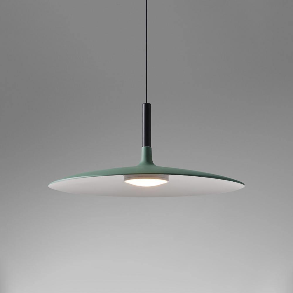 Lustra Suspension Lampe Disque Plat en Aluminium