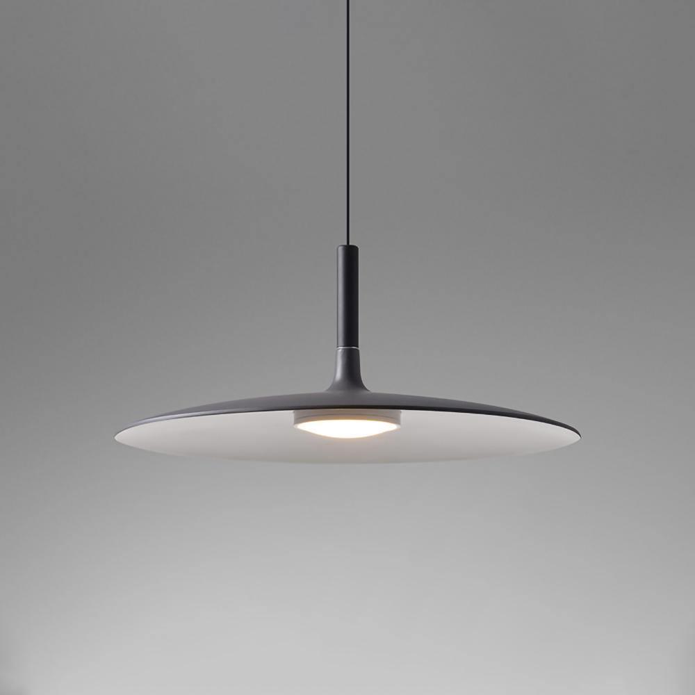Lustra Suspension Lampe Disque Plat en Aluminium