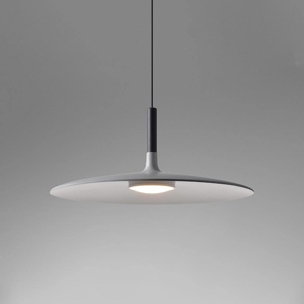 Lustra Suspension Lampe Disque Plat en Aluminium