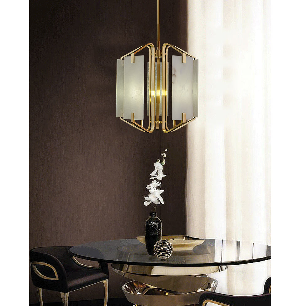 Plotuvys Lustre Laiton Albâtre Luxe Postmoderne