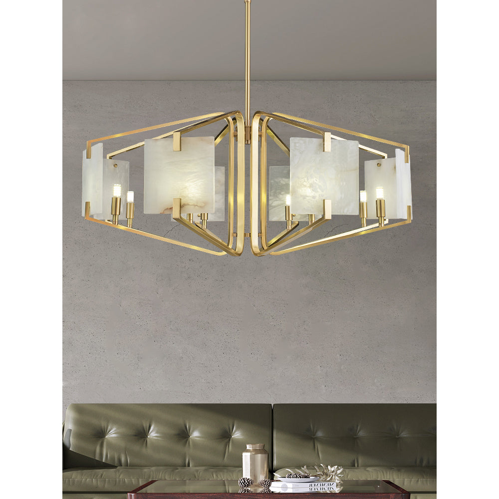 Plotuvys Lustre Laiton Albâtre Luxe Postmoderne