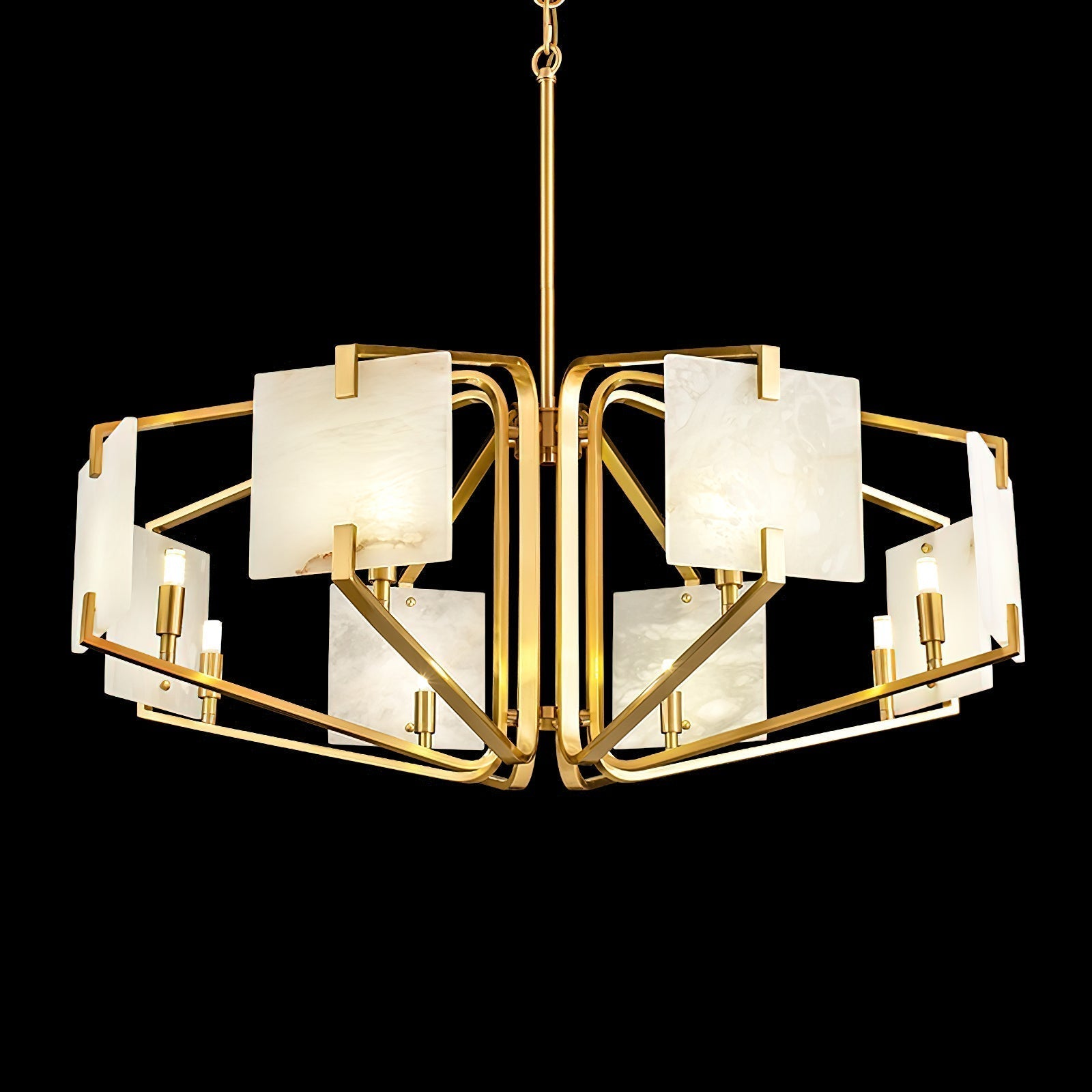 Plotuvys Lustre Laiton Albâtre Luxe Postmoderne
