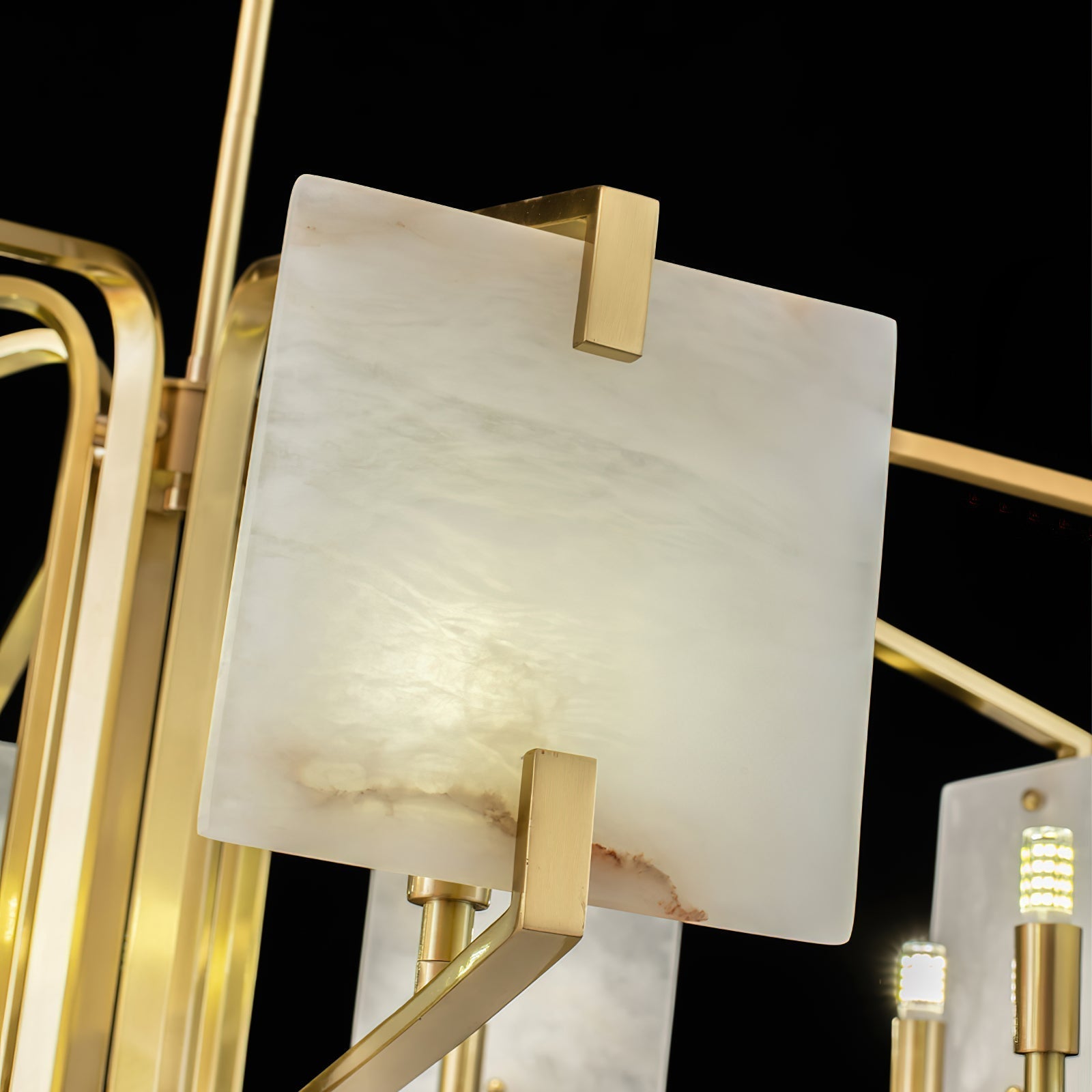 Plotuvys Lustre Laiton Albâtre Luxe Postmoderne