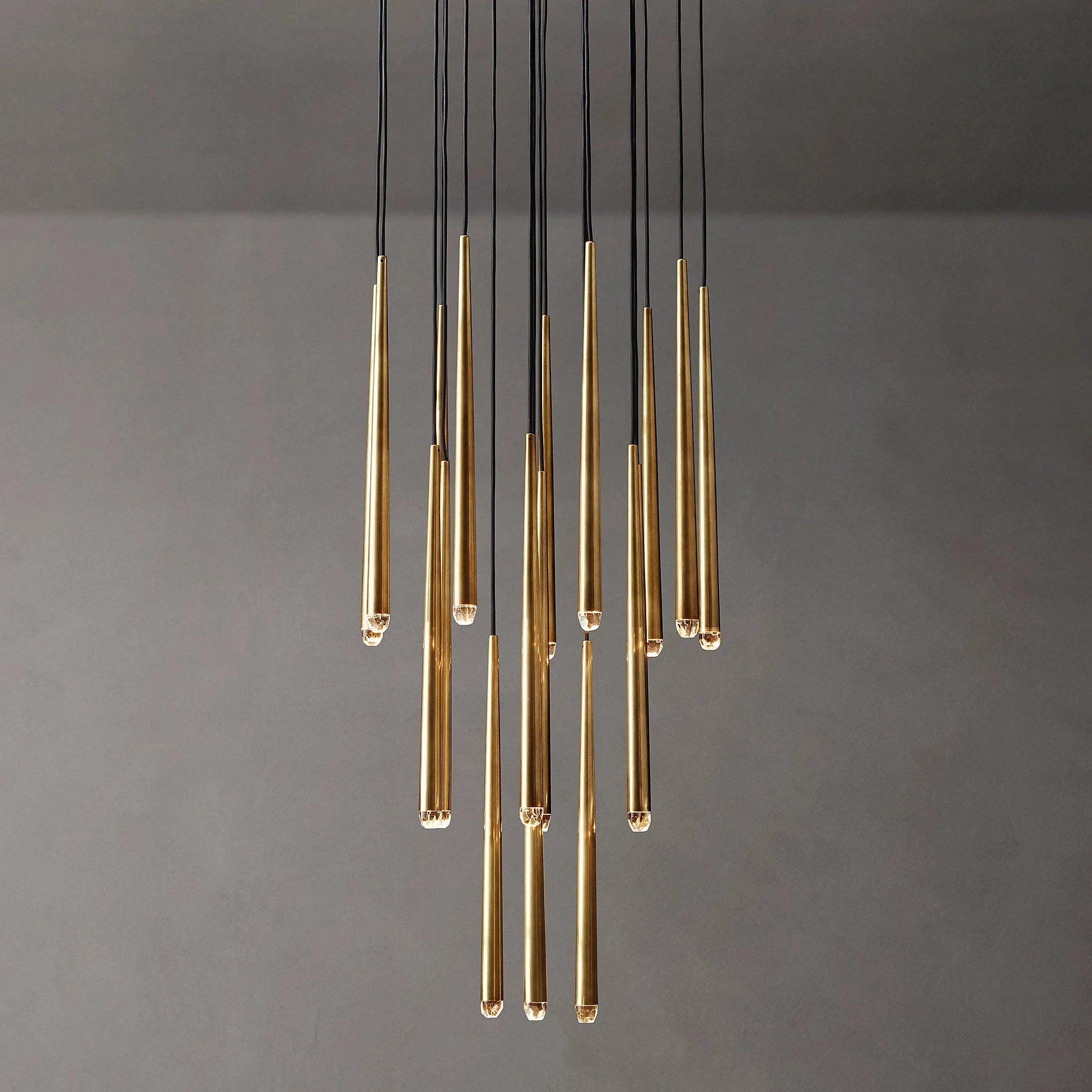 Zenith Lustre Minimaliste Cristal Laiton