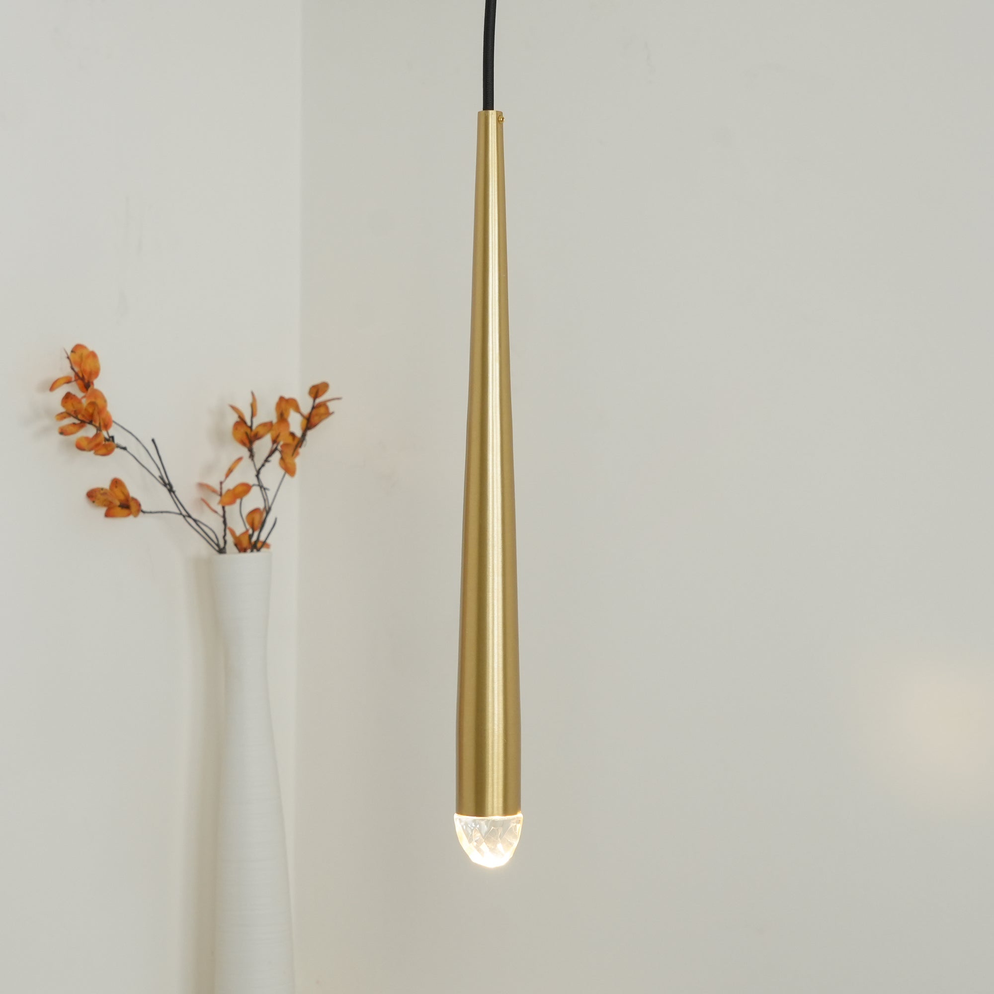 Zenith Lustre Minimaliste Cristal Laiton