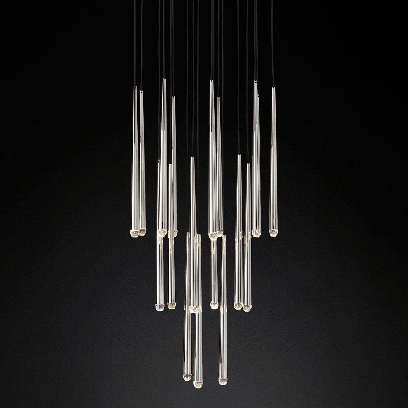 Zenith Lustre Minimaliste Cristal Laiton