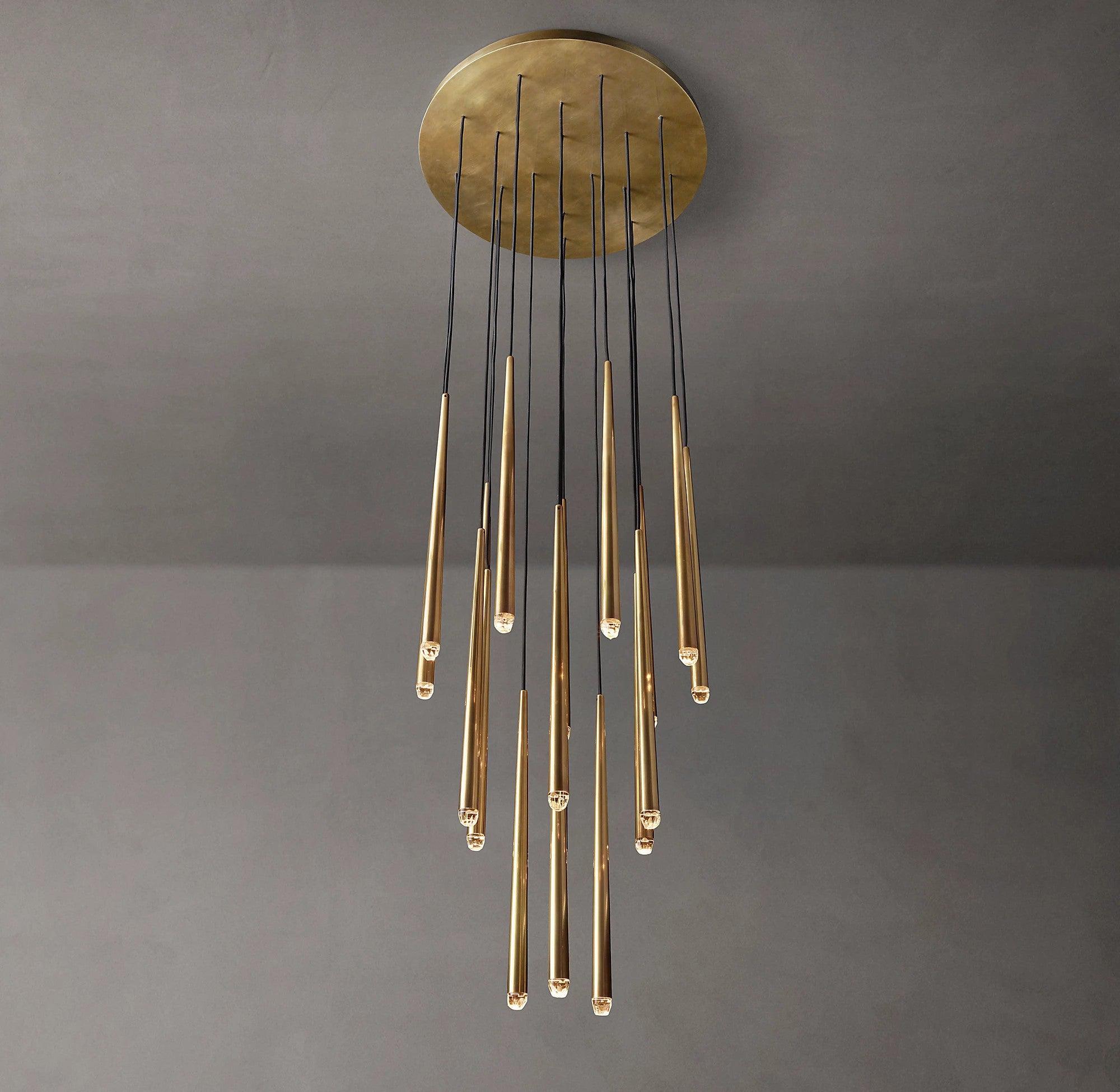 Zenith Lustre Minimaliste Cristal Laiton